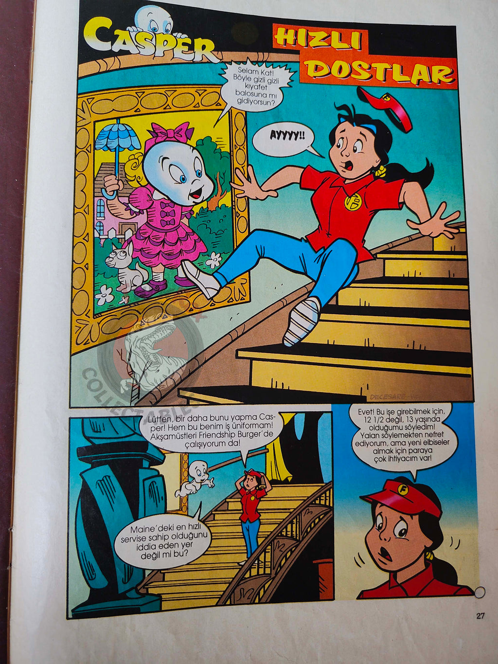 Casper the Friendly Ghost Magazine – Issue #7 1996 Turkish Comic Turkey