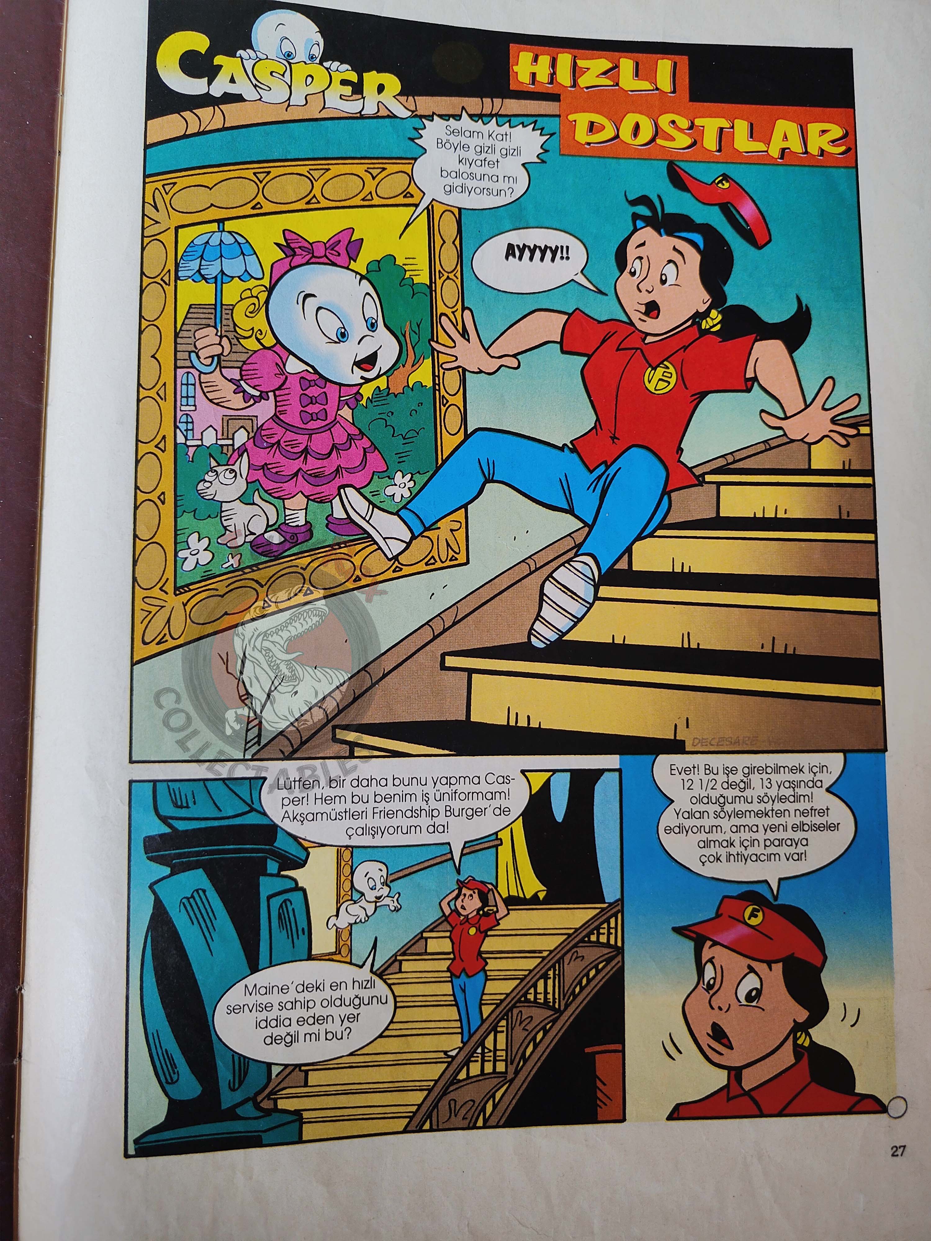 Casper the Friendly Ghost Magazine – Issue #7 1996 Turkish Comic Turkey