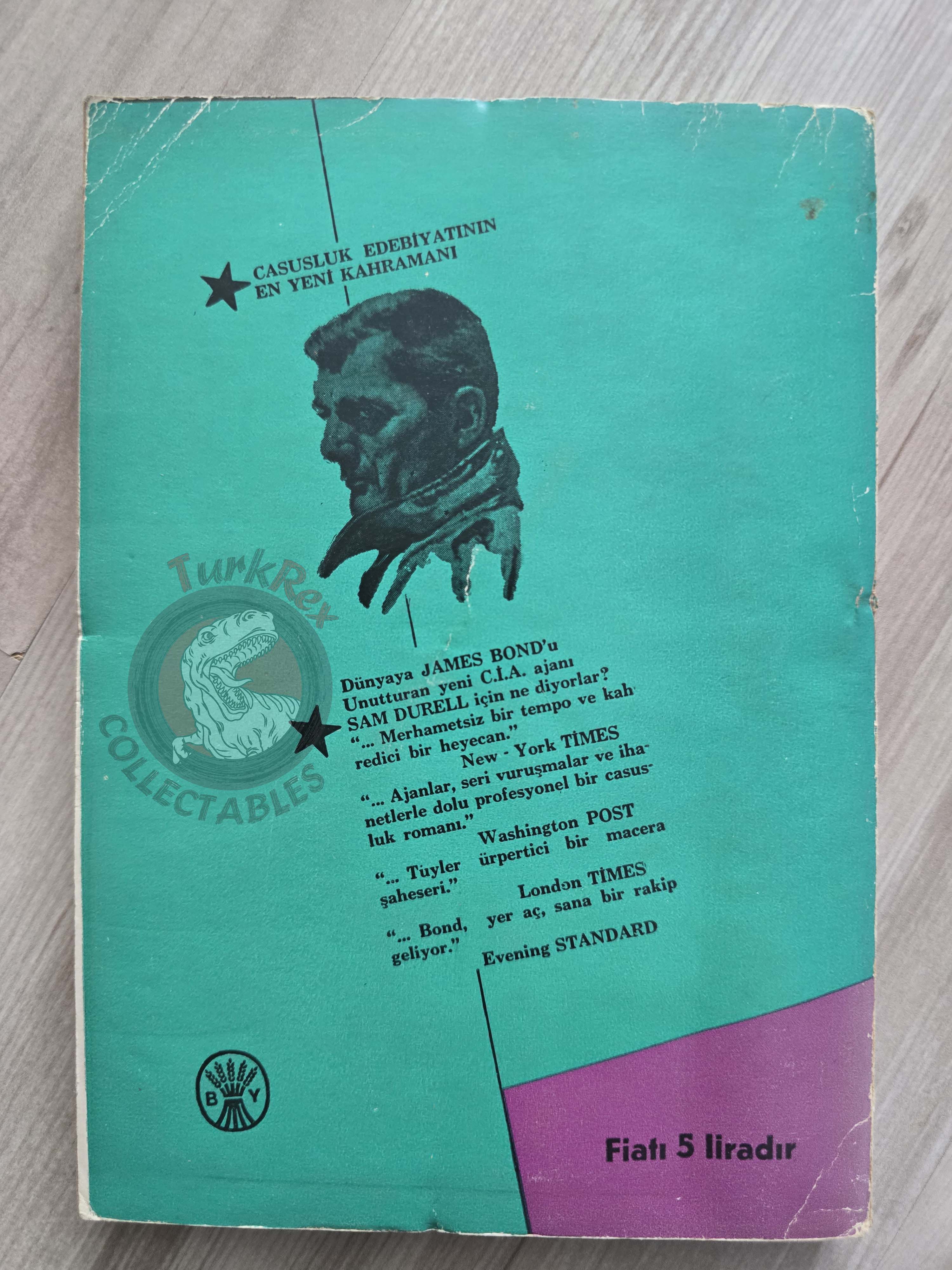 Edward Aarons – Sam Durell  Manchurian Doll  1966 1st Turkish Book Turkey
