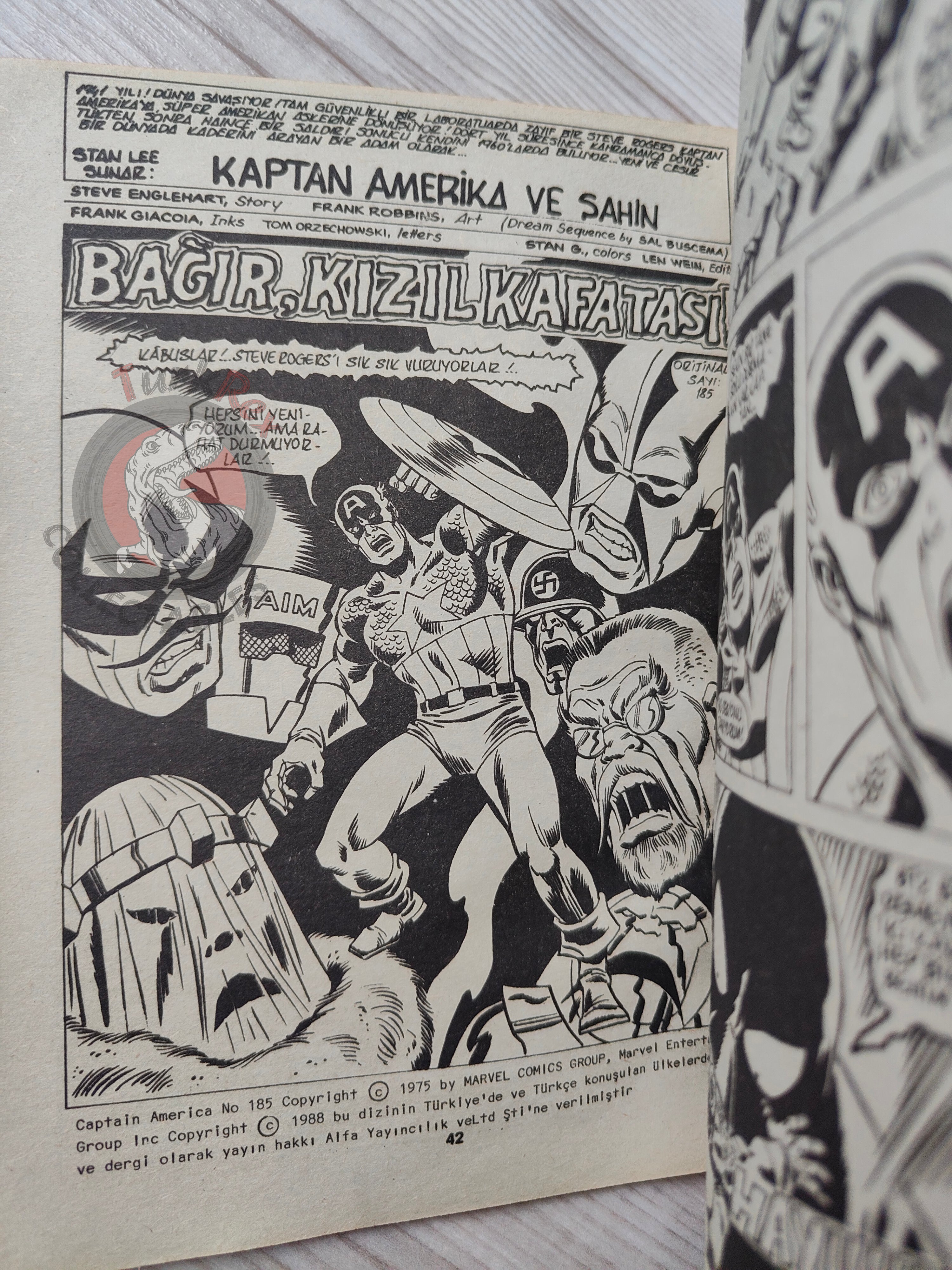 Captain America – Issue #8 1988 Turkish Comic Turkey #183 #184 #185 #186