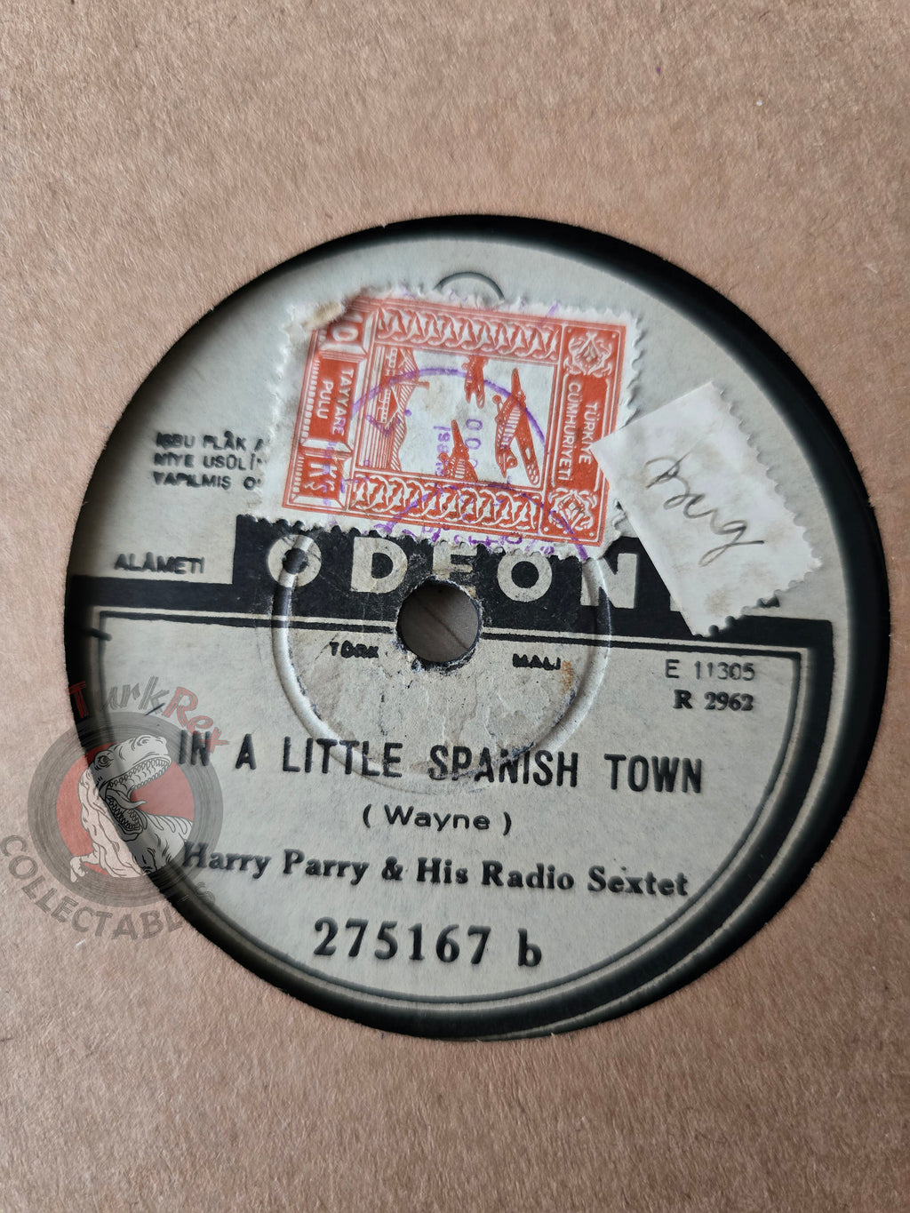 Harry Parrys & His Radio Sextet – Black Eyes Turkish Pressing Shellac Turkey Edition