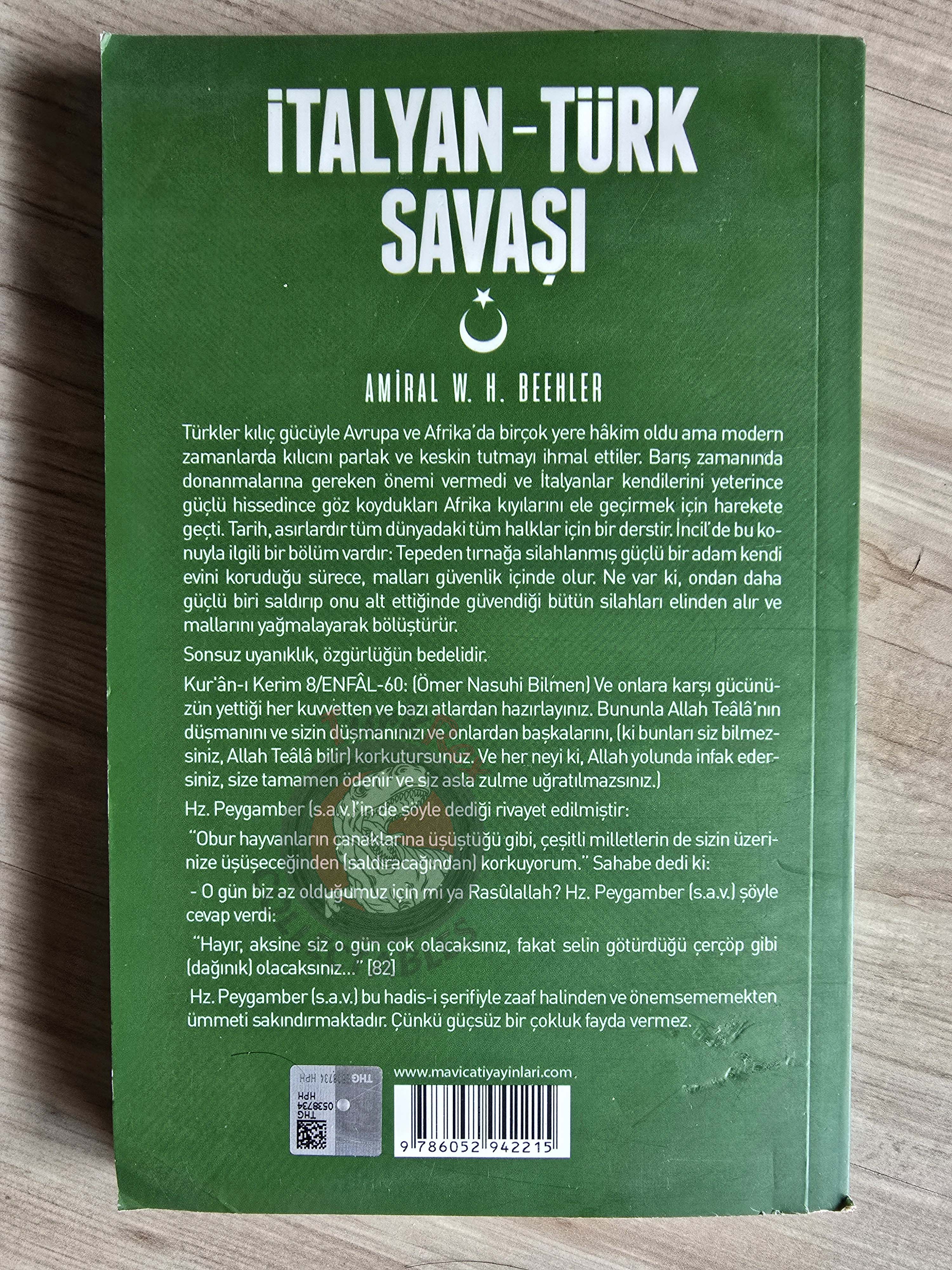 Admiral W. H. Beehler – The History of the Italian-Turkish War 2017 Turkish Book Turkey