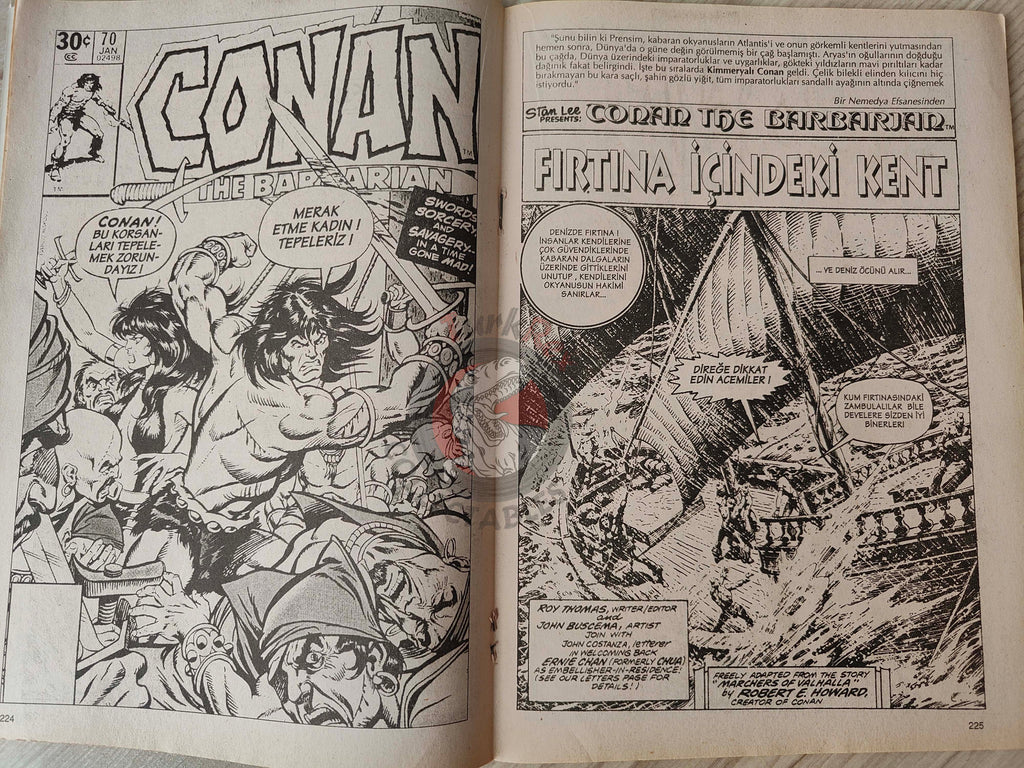 Conan The Barbarian #4 2001 Turkish Comic Turkey #69 #70 #71