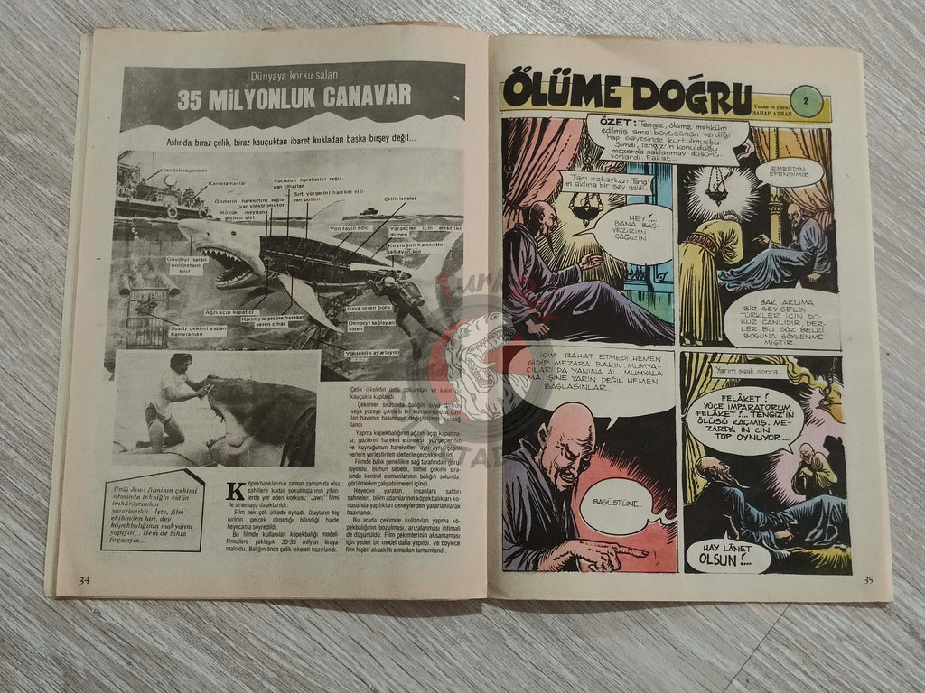 Tercüman Çocuk #51 1981 Turkish Comic Turkey Jaws Superman The Flintstones Buddy Longway Thorgal