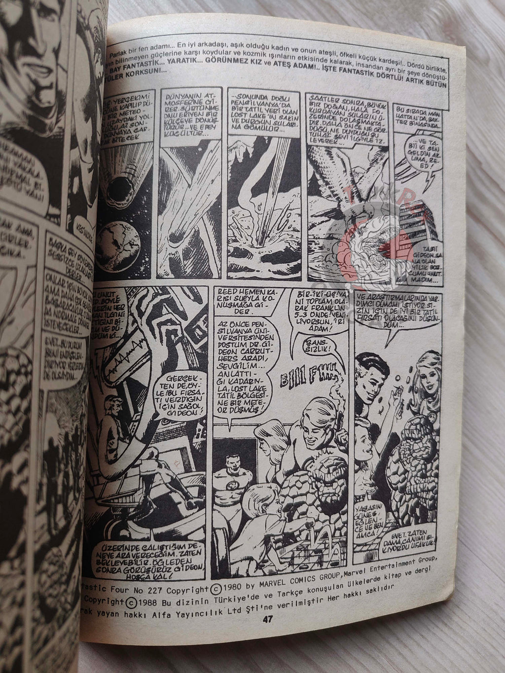Fantastic Four Volume #6 1989 Turkish Comic Turkey #217 - #220 #225 - #228