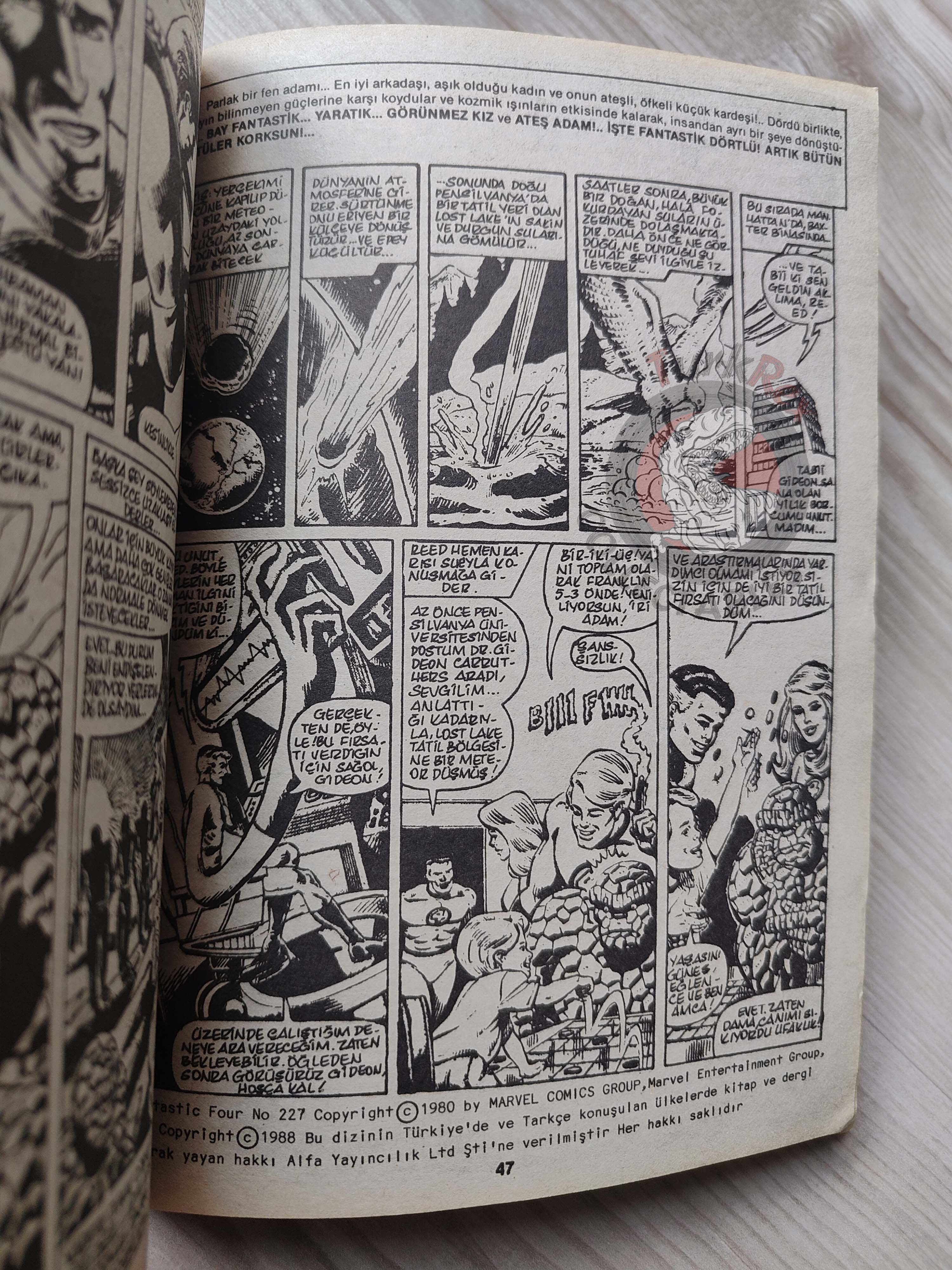 Fantastic Four Volume #6 1989 Turkish Comic Turkey #217 - #220 #225 - #228