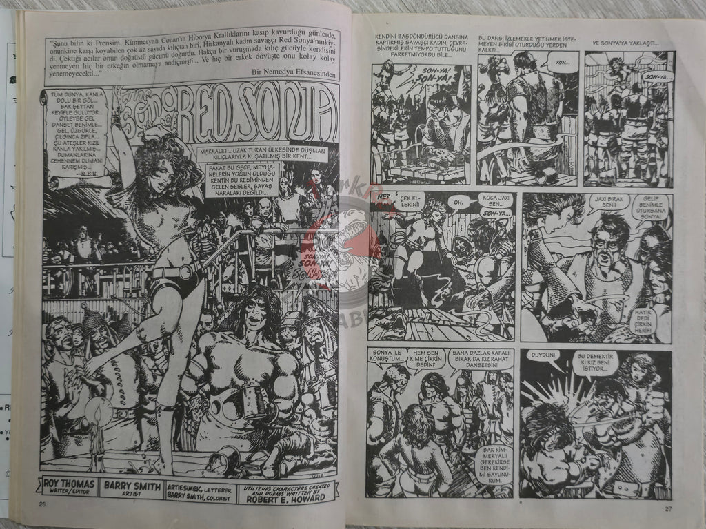 Red Sonja #1 2000 Turkish Comic Turkey Cover #1 Conan the Barbarian #24 #48 Ssoc #78