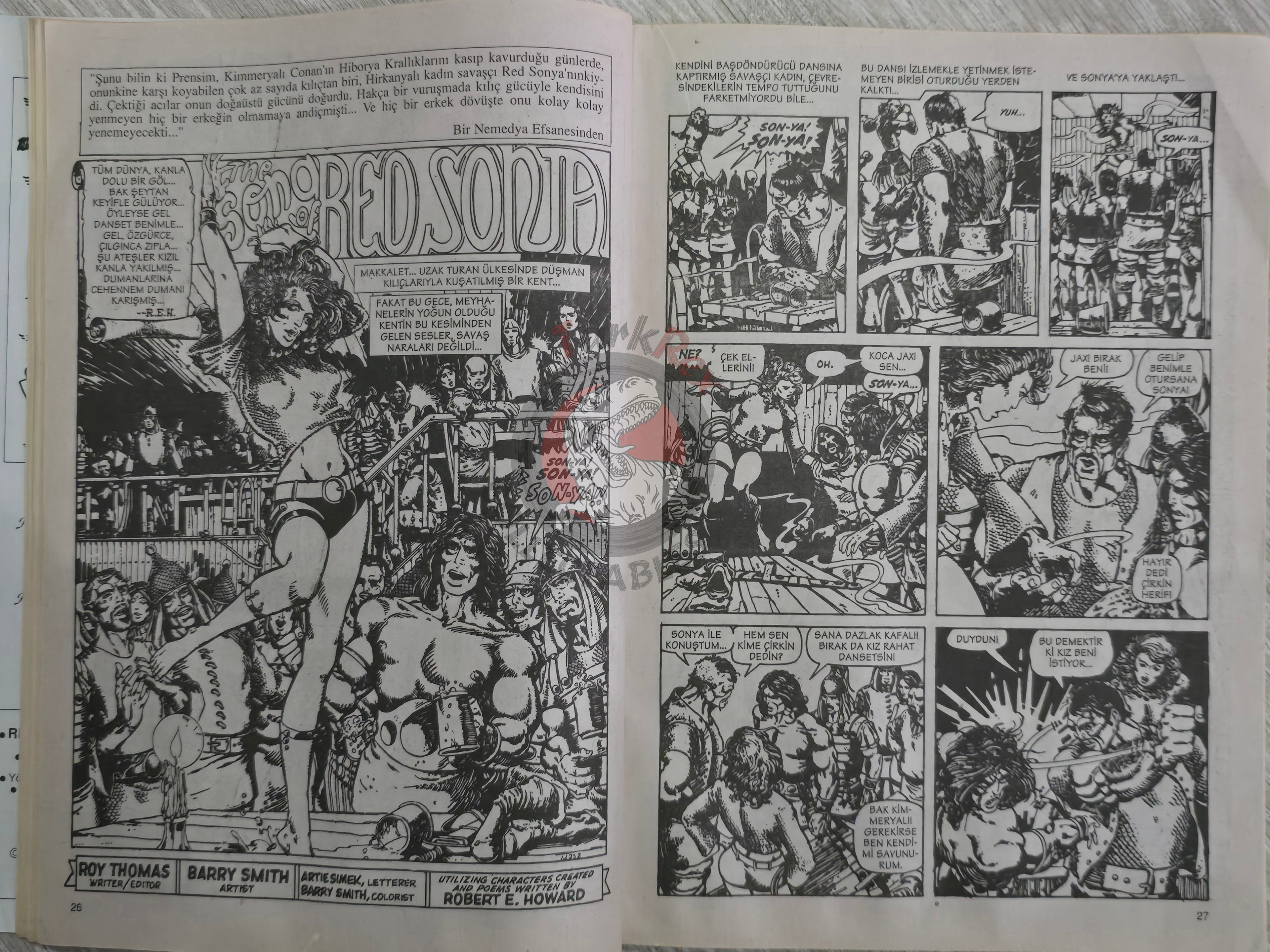 Red Sonja #1 2000 Turkish Comic Turkey Cover #1 Conan the Barbarian #24 #48 Ssoc #78