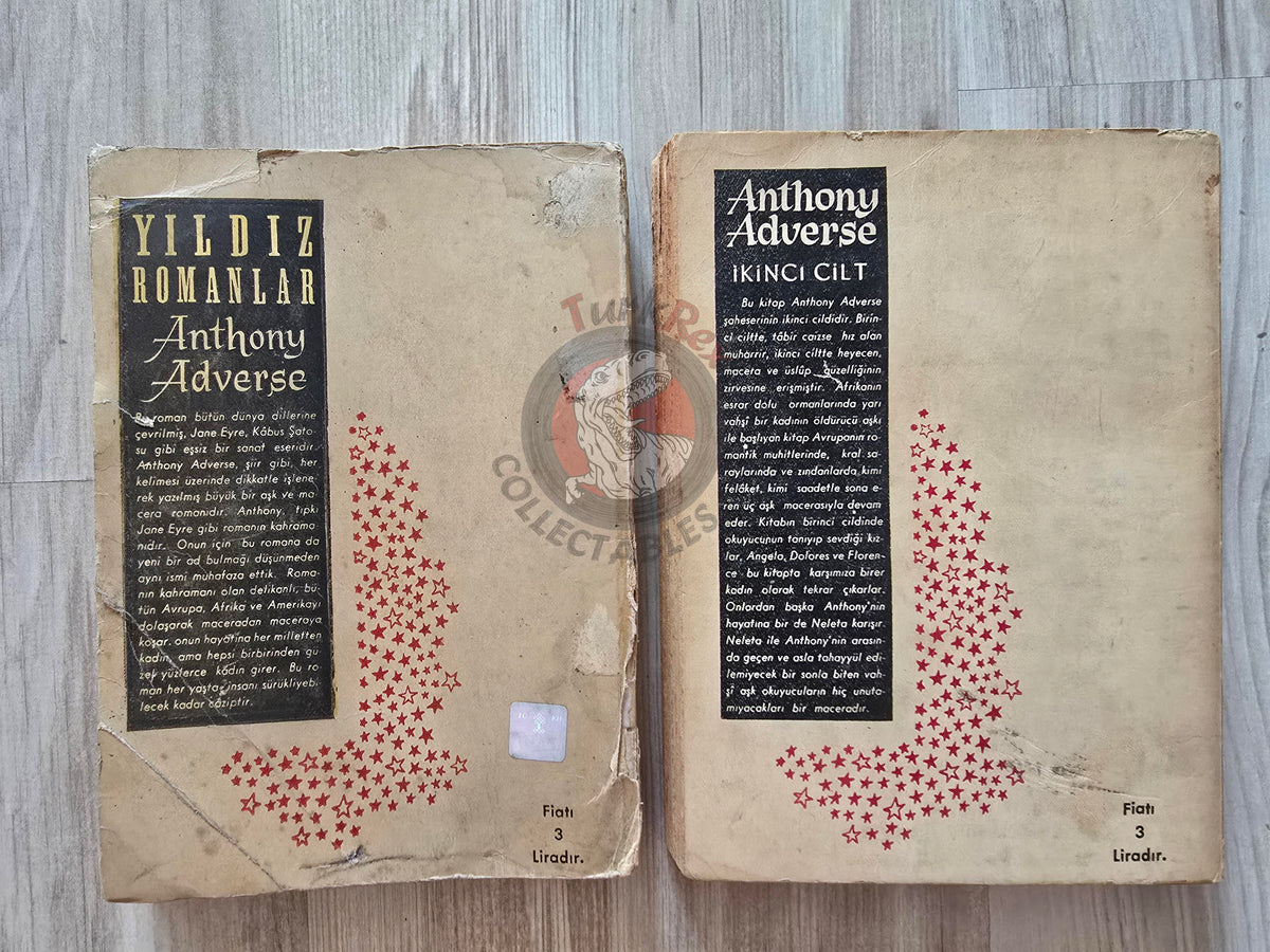 Hervey Allen – Anthony Adverse  1949 1st Turkish Book Turkey