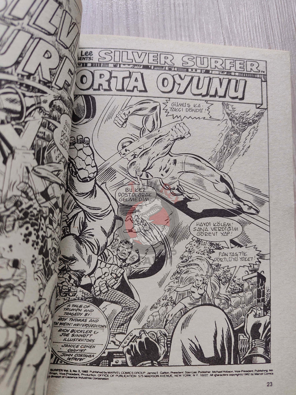 Silver Surfer #10 1988 Turkish Comic Turkey Fantastic Four #155 #156 #157 Fantasy Masterpieces #12