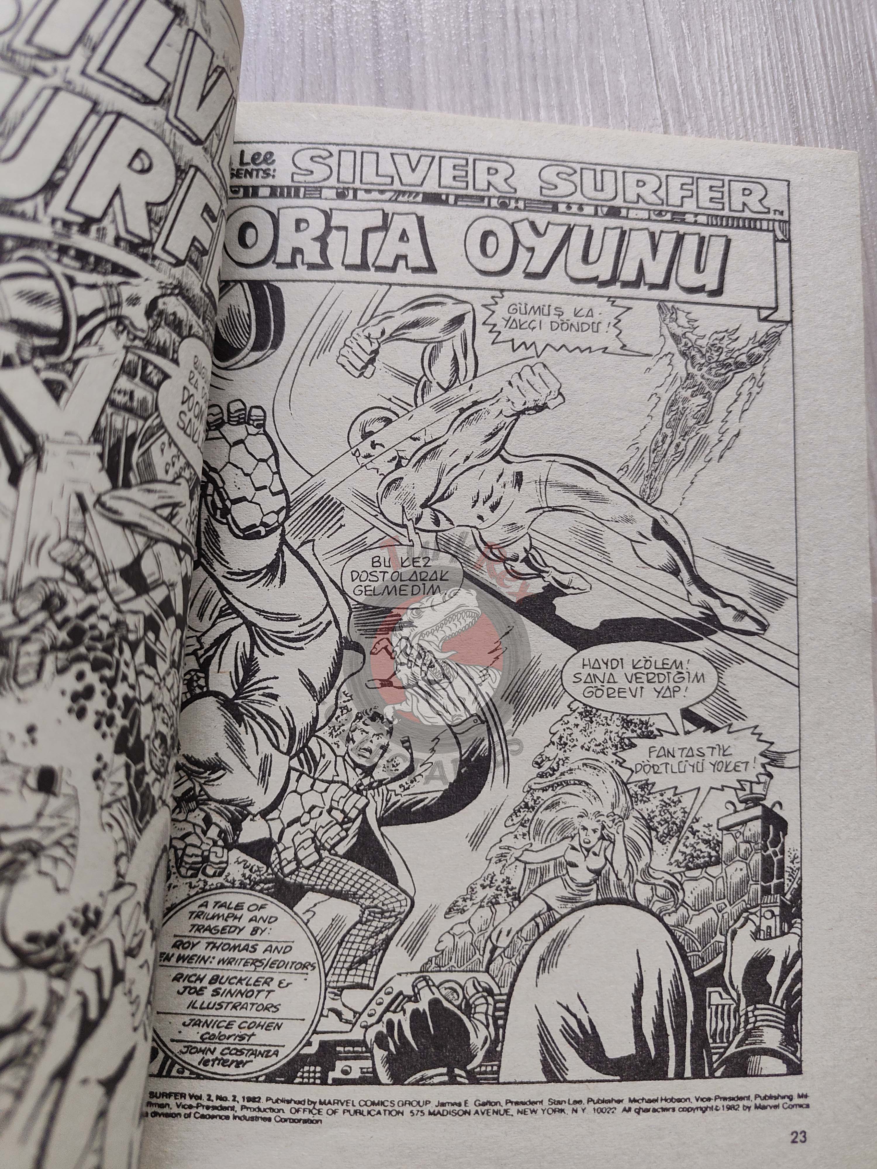 Silver Surfer #10 1988 Turkish Comic Turkey Fantastic Four #155 #156 #157 Fantasy Masterpieces #12
