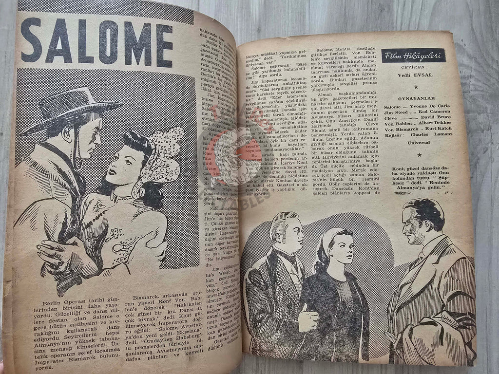 1001 Roman 1946 Jungle Jim Johnny Weissmuller Turkish Comic Turkey Salome Where She Danced