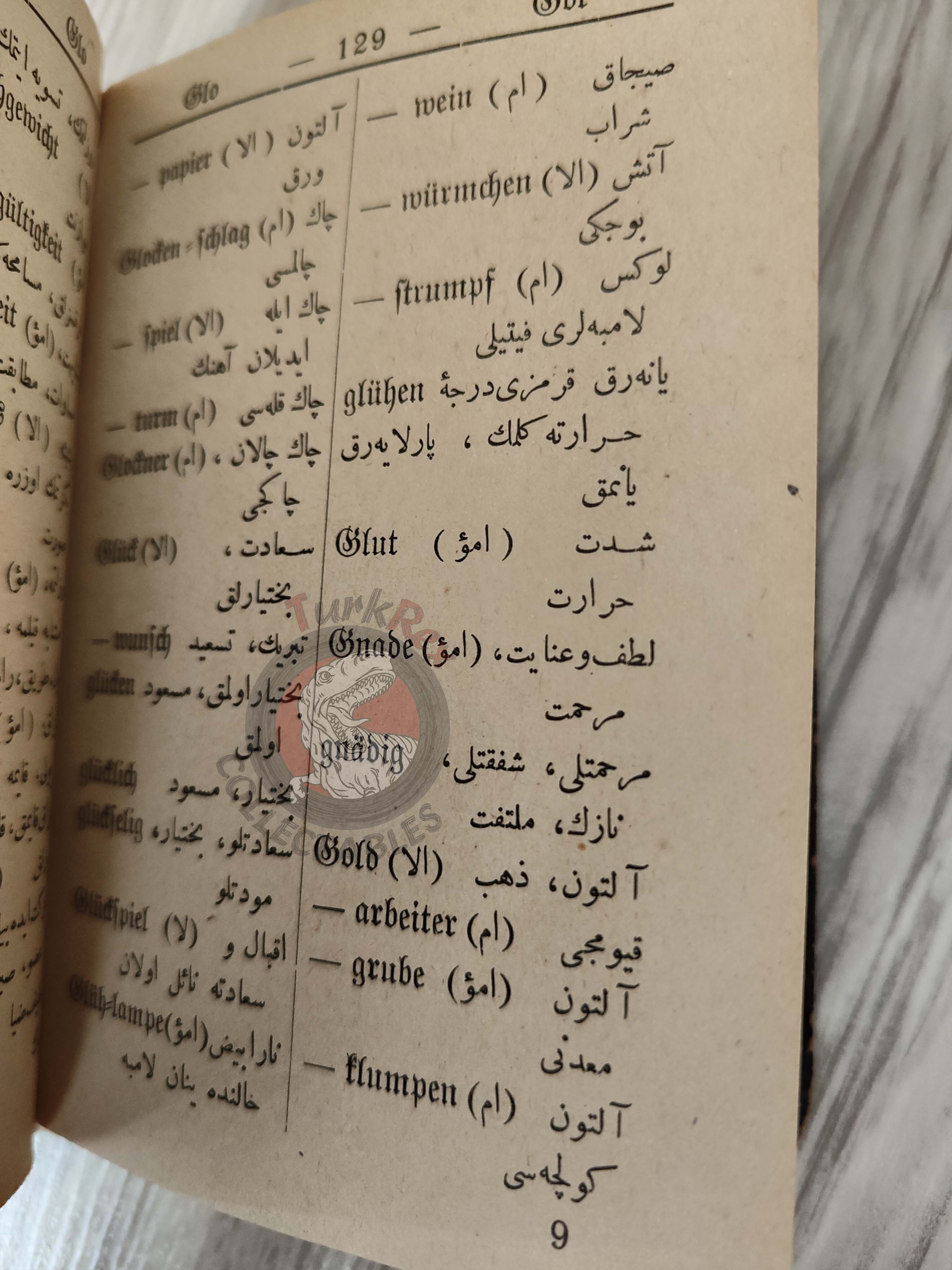 German Turkish Dictionary 1915 Ottoman Empire WW1 Germany Soldier Writer