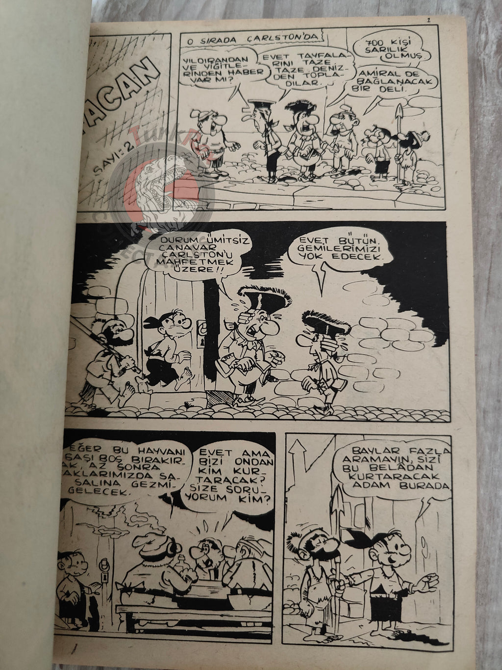 Le Vieux Nick et Barbe-Noire - Dans la gueule du dragon 1970 Turkish Comic Turkey