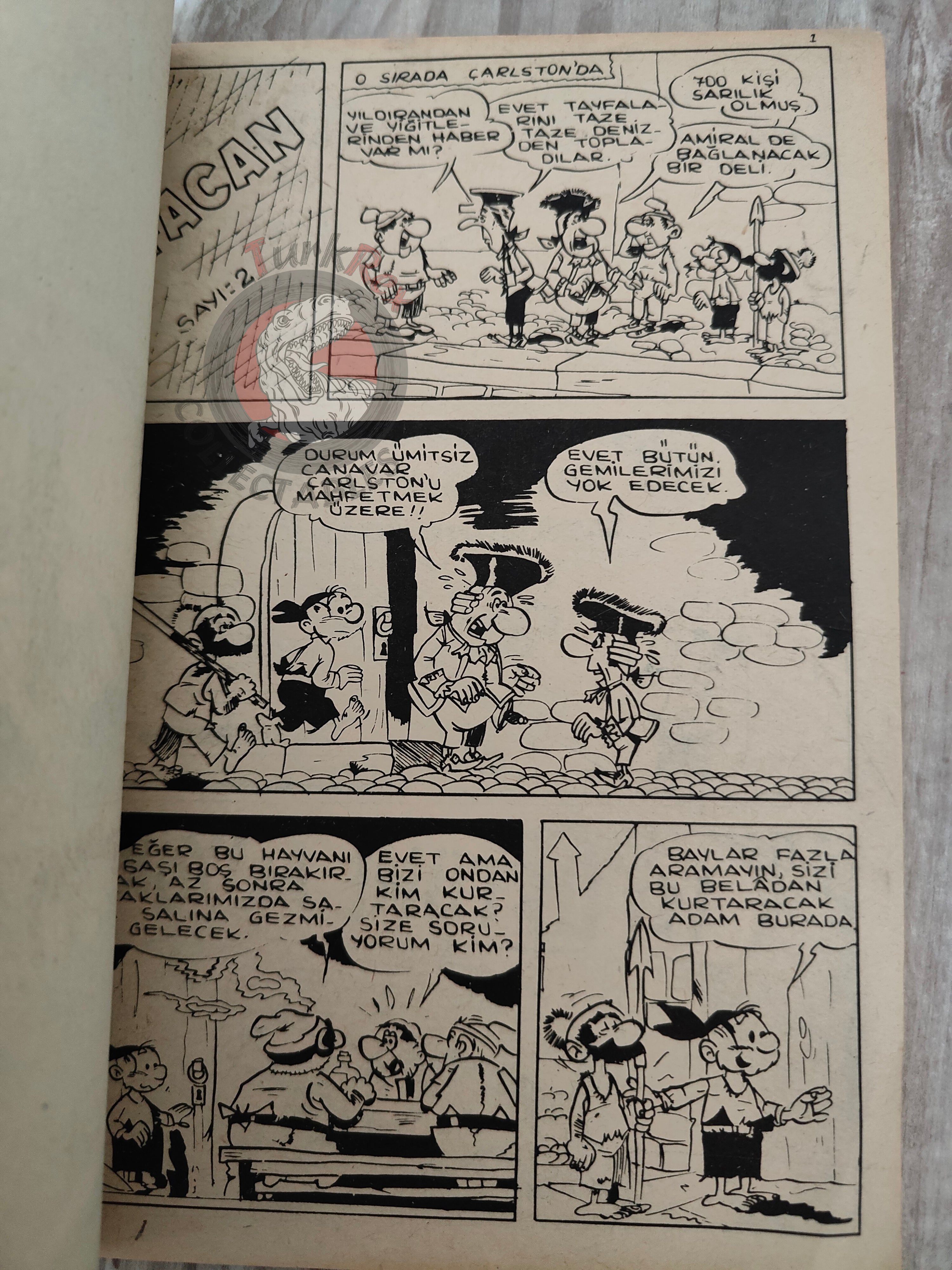 Le Vieux Nick et Barbe-Noire - Dans la gueule du dragon 1970 Turkish Comic Turkey