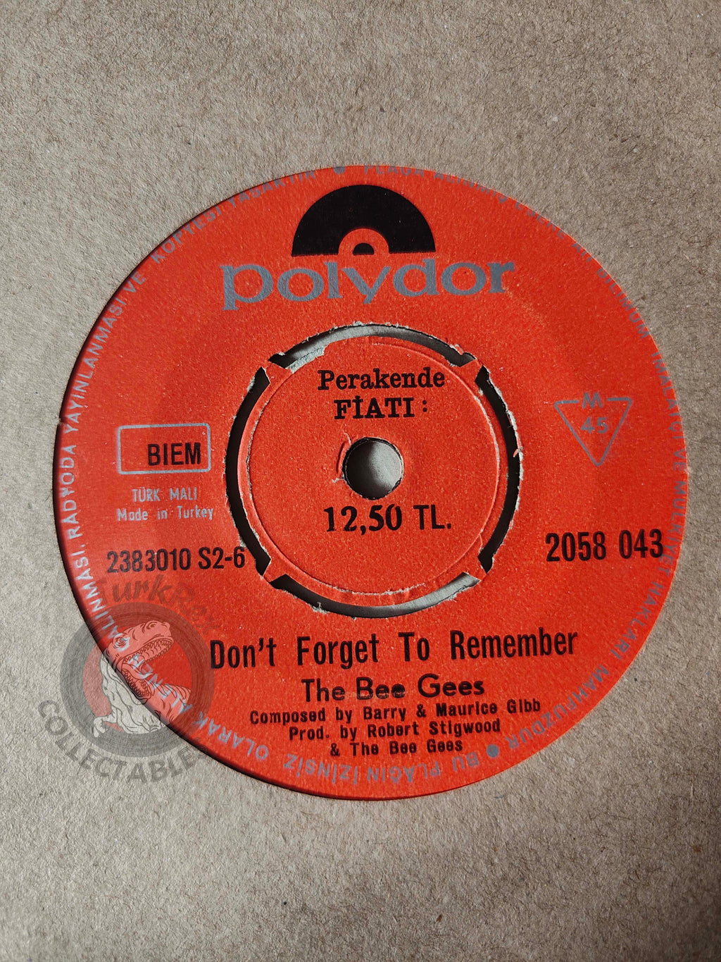 The Bee Gees – Don't Forget to Remember 7" Turkish Pressing Vinyl Turkey Edition