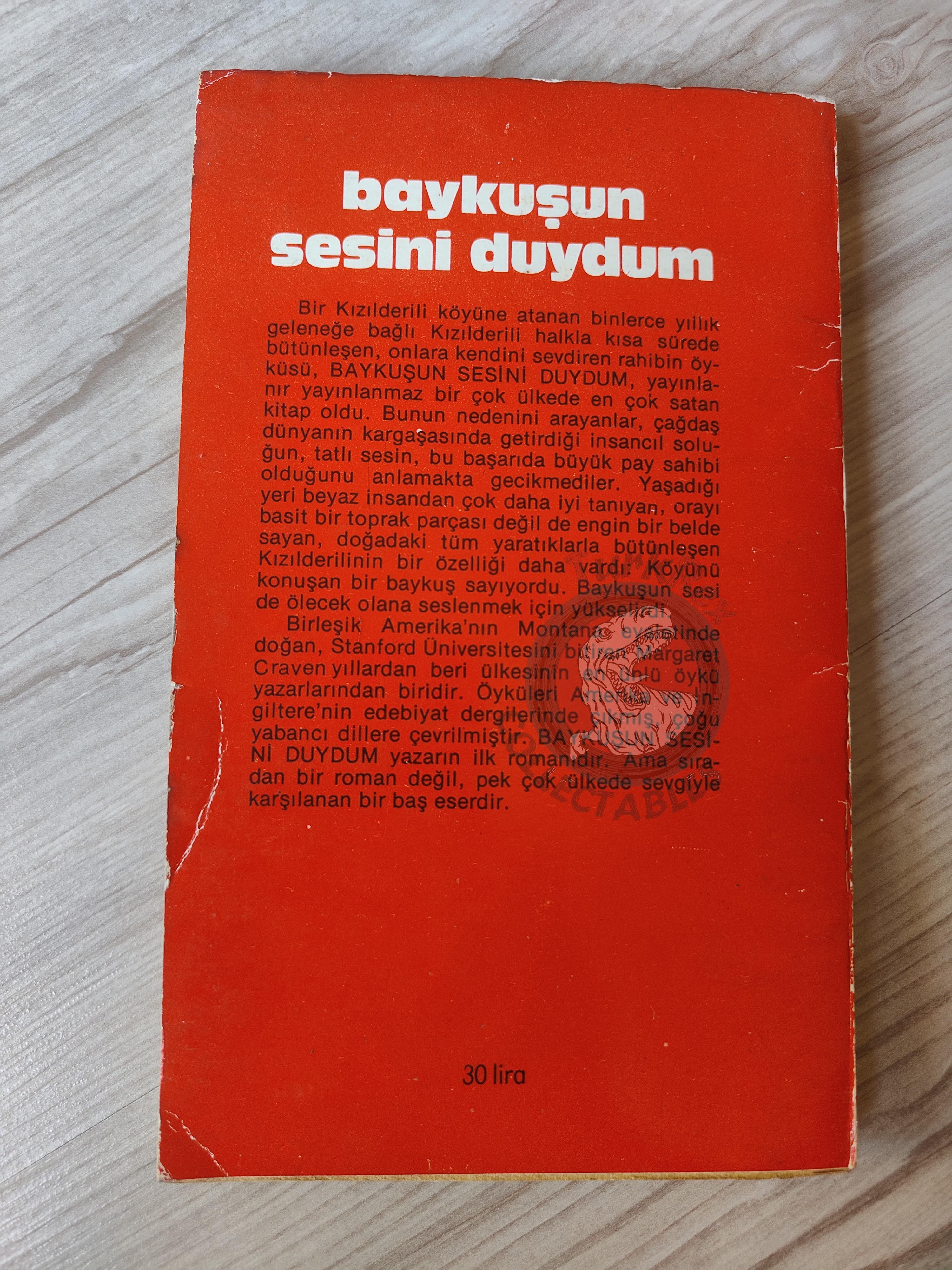 Margaret Craven – I Heard the Owl Call My Name 1978 1st Turkish Book Turkey