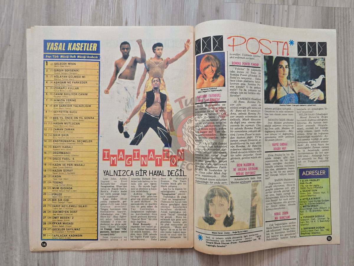Hey Music World 1982 Paul McCartney Turkish Mag Turkey Beatles Kim Wilde Olivia Newton-John