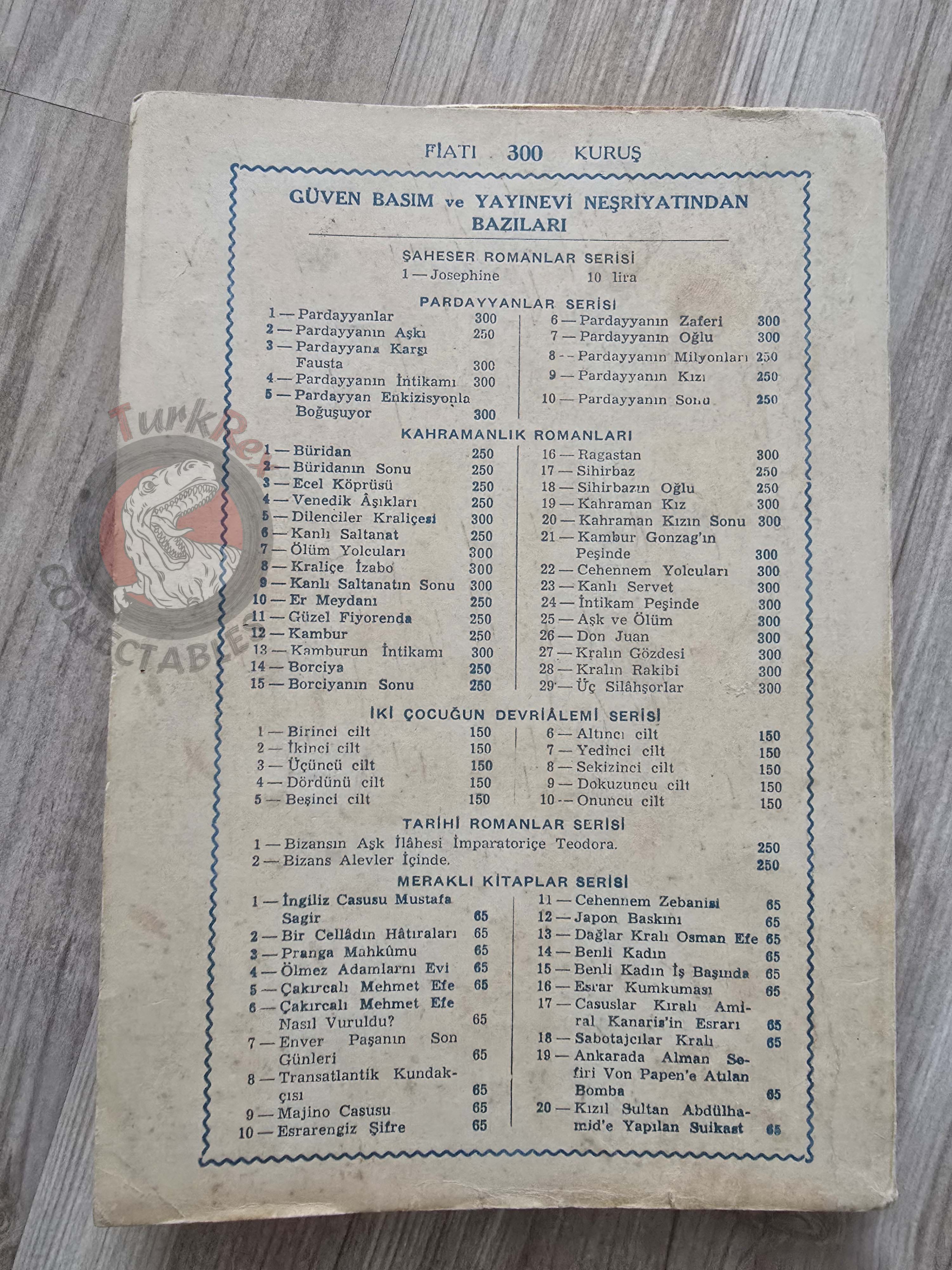 Alexandre Dumas –  The Three Musketeers 1957 Turkish Book Turkey