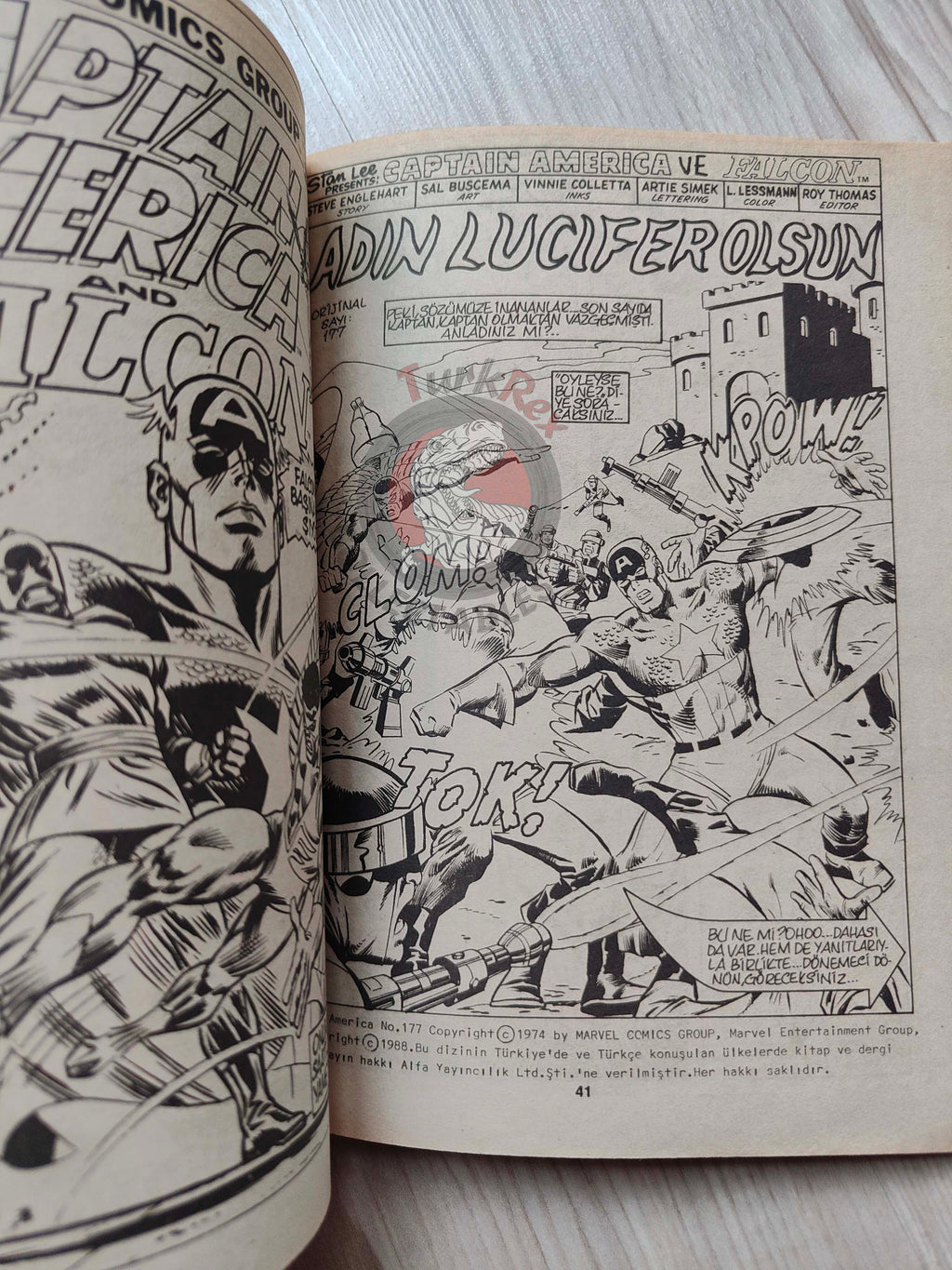 Captain America – Issue #6 1988 Turkish Comic Turkey #175 #176 #177 #178