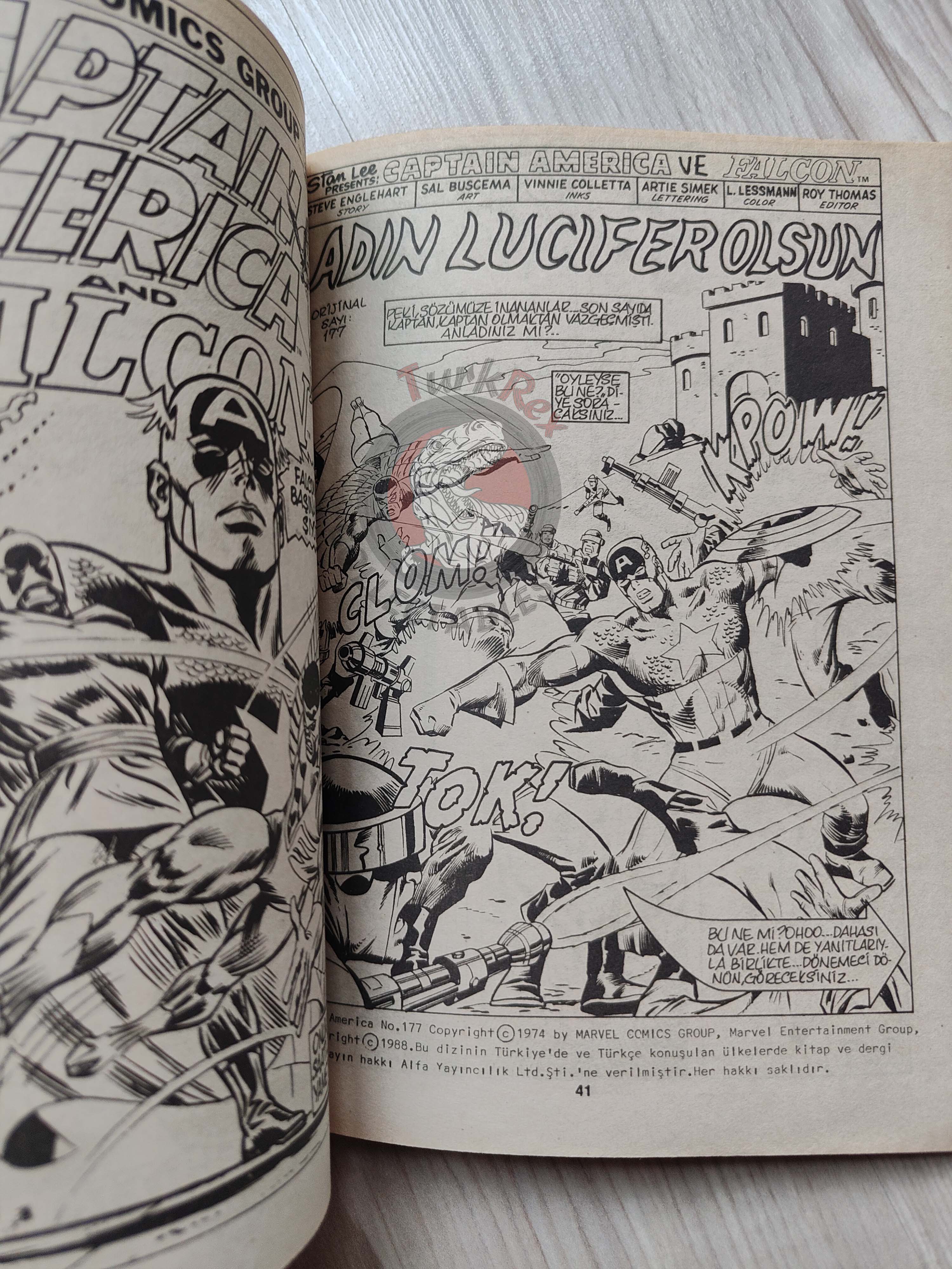 Captain America – Issue #6 1988 Turkish Comic Turkey #175 #176 #177 #178