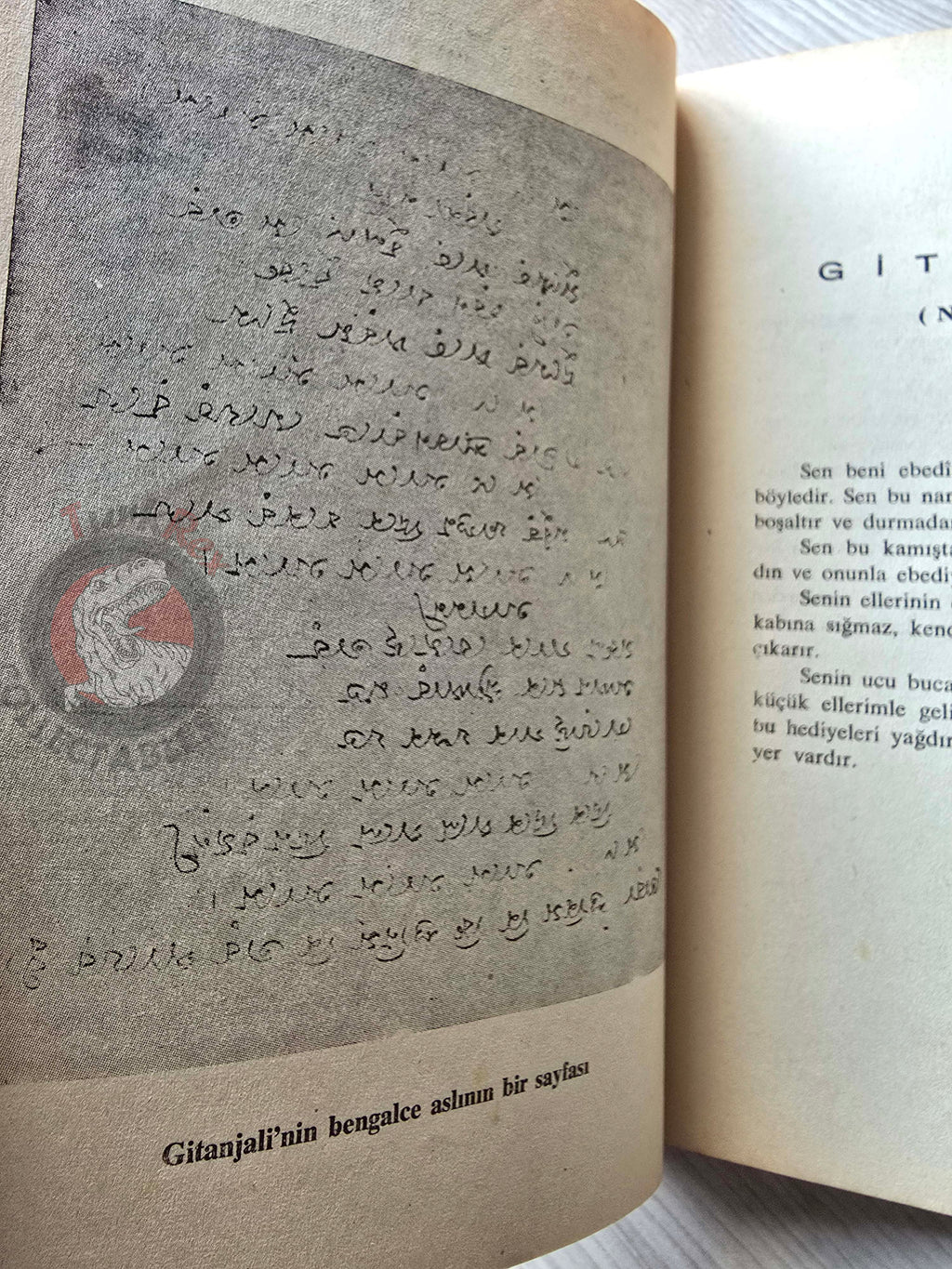 Rabindranath Tagore – Gitanjali: Song Offerings 1953 Turkish Book Turkey