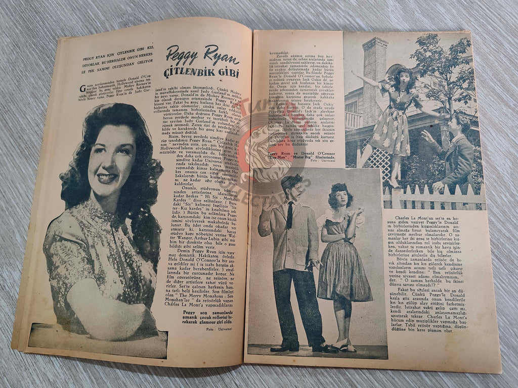 Yıldız 1945 Joan Bennett Turkish Mag Turkey Hollywood Deanna Durbin Olivia de Havilland Peggy Ryan
