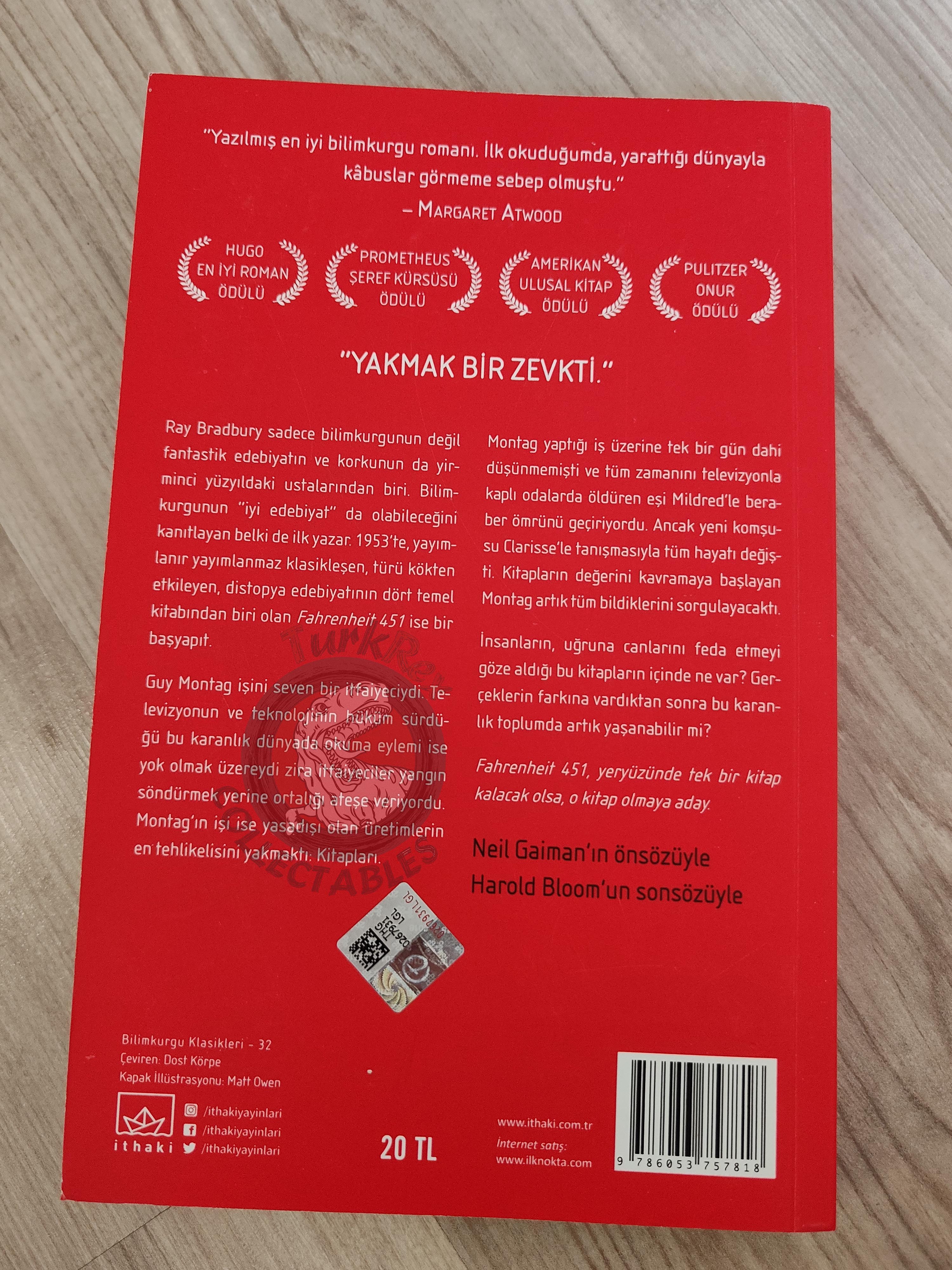 Ray Bradbury – Fahrenheit 451 2018 Turkish Book Turkey