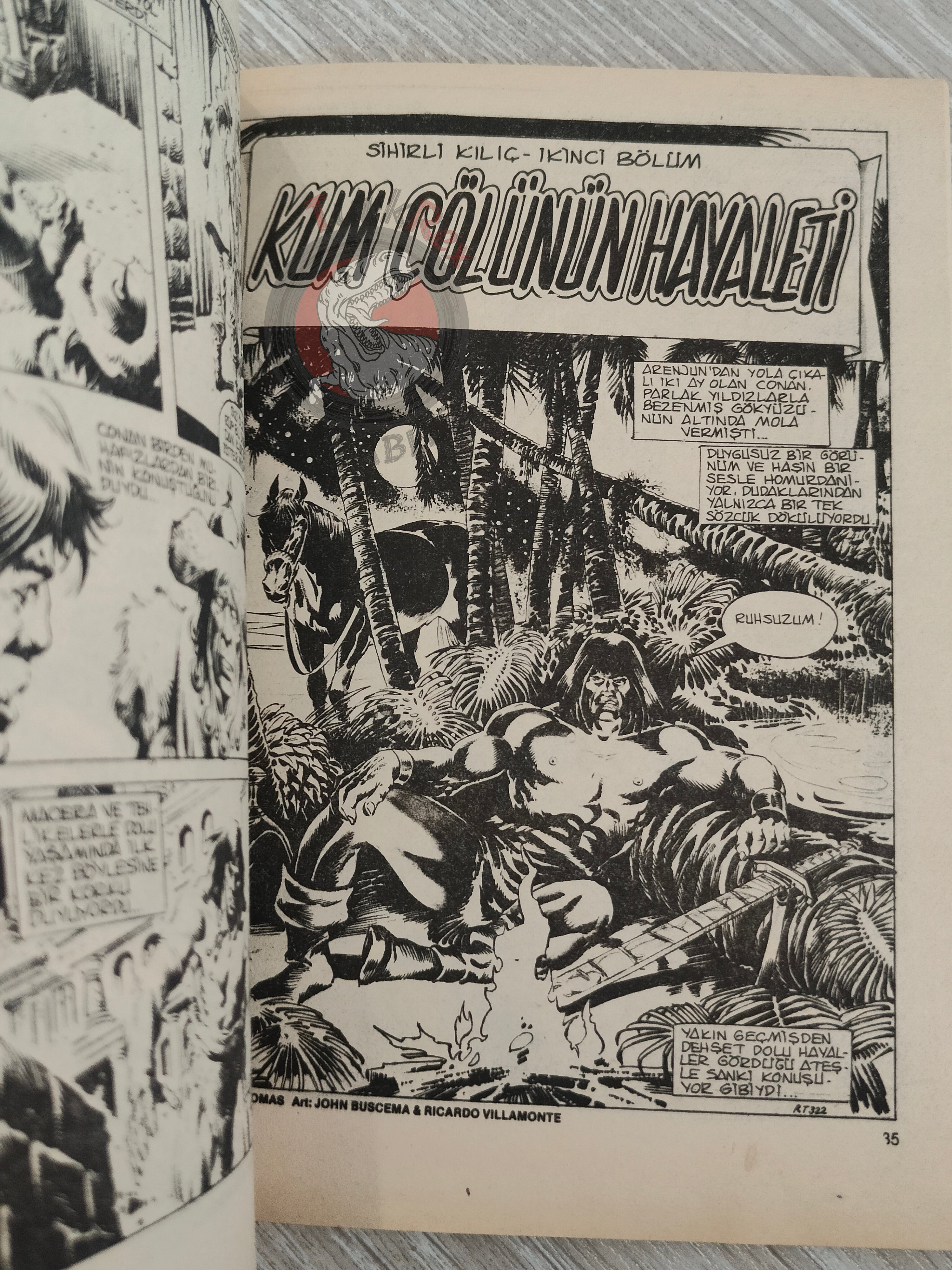 Conan Renkli #9 Turkish Comic Turkey Only Cover The Savage Sword of #53 #54 CTB #123