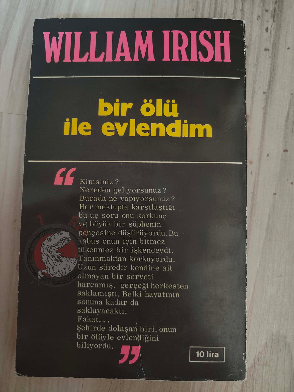 William Irish – I Married a Dead Man 1971 1st Turkish Book Turkey