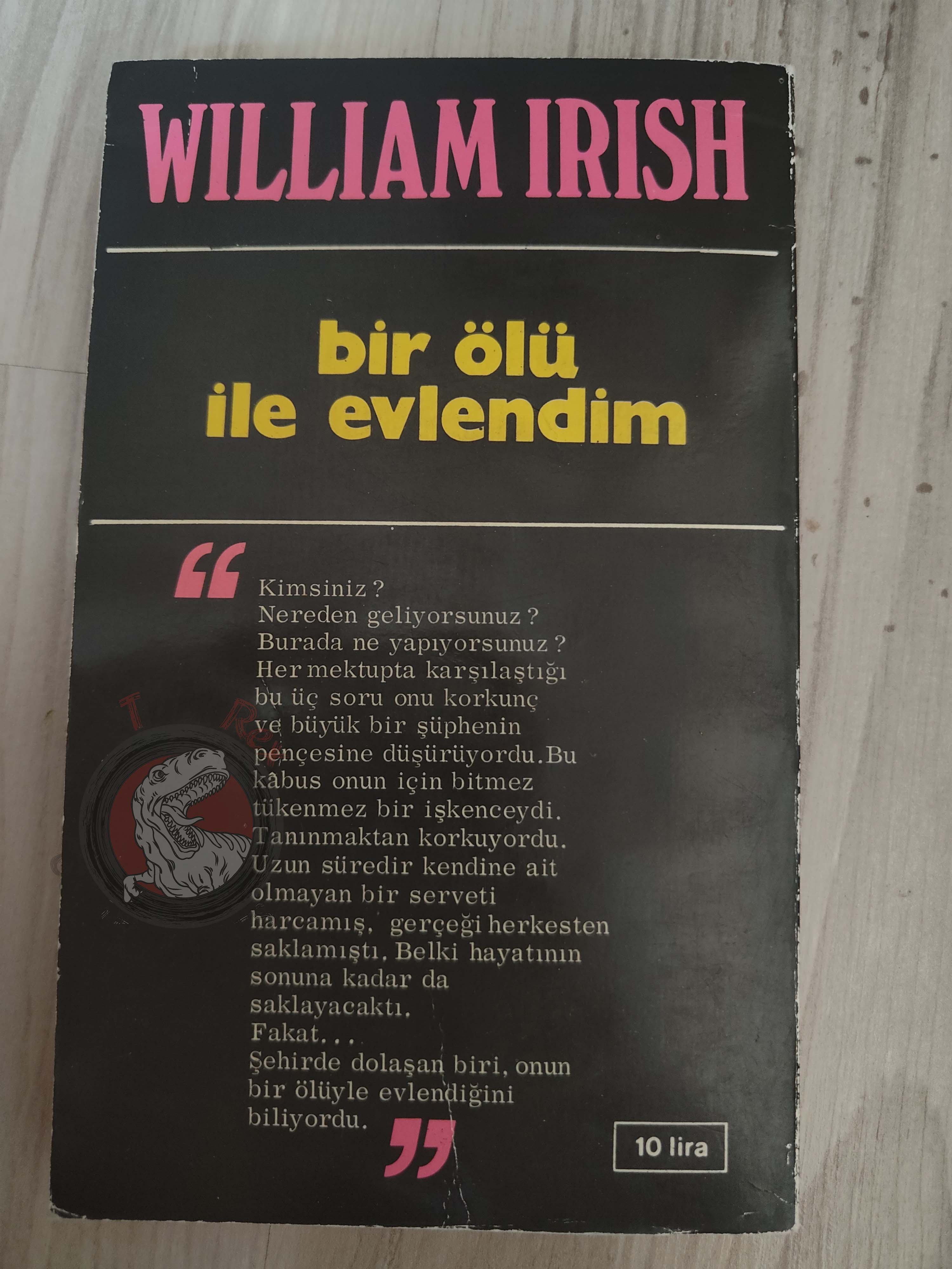 William Irish – I Married a Dead Man 1971 1st Turkish Book Turkey