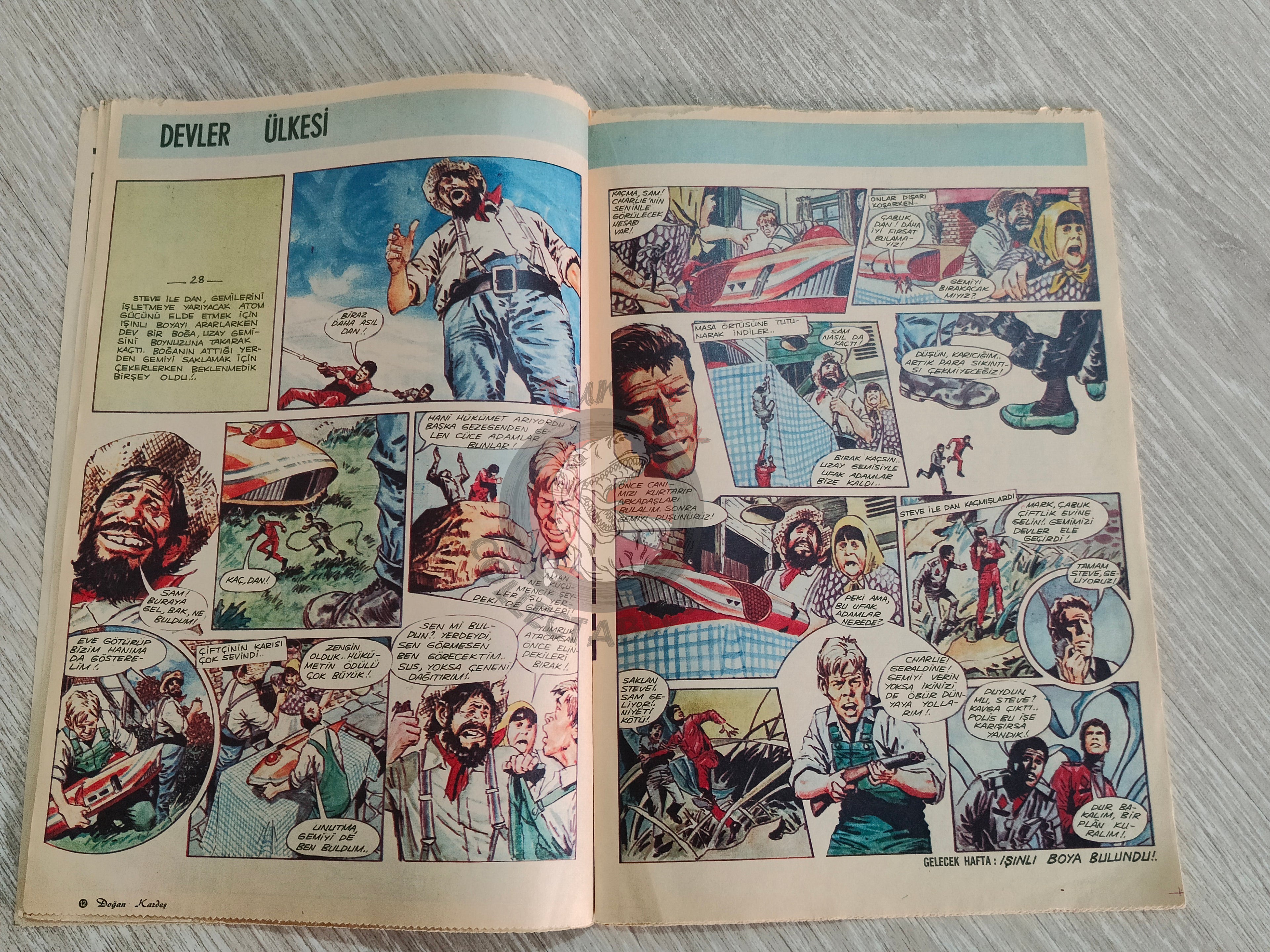 Doğan Kardeş 1971 Magazine #30 Turkish Comic Turkey William Tell Alice In Wonderland Flintstones