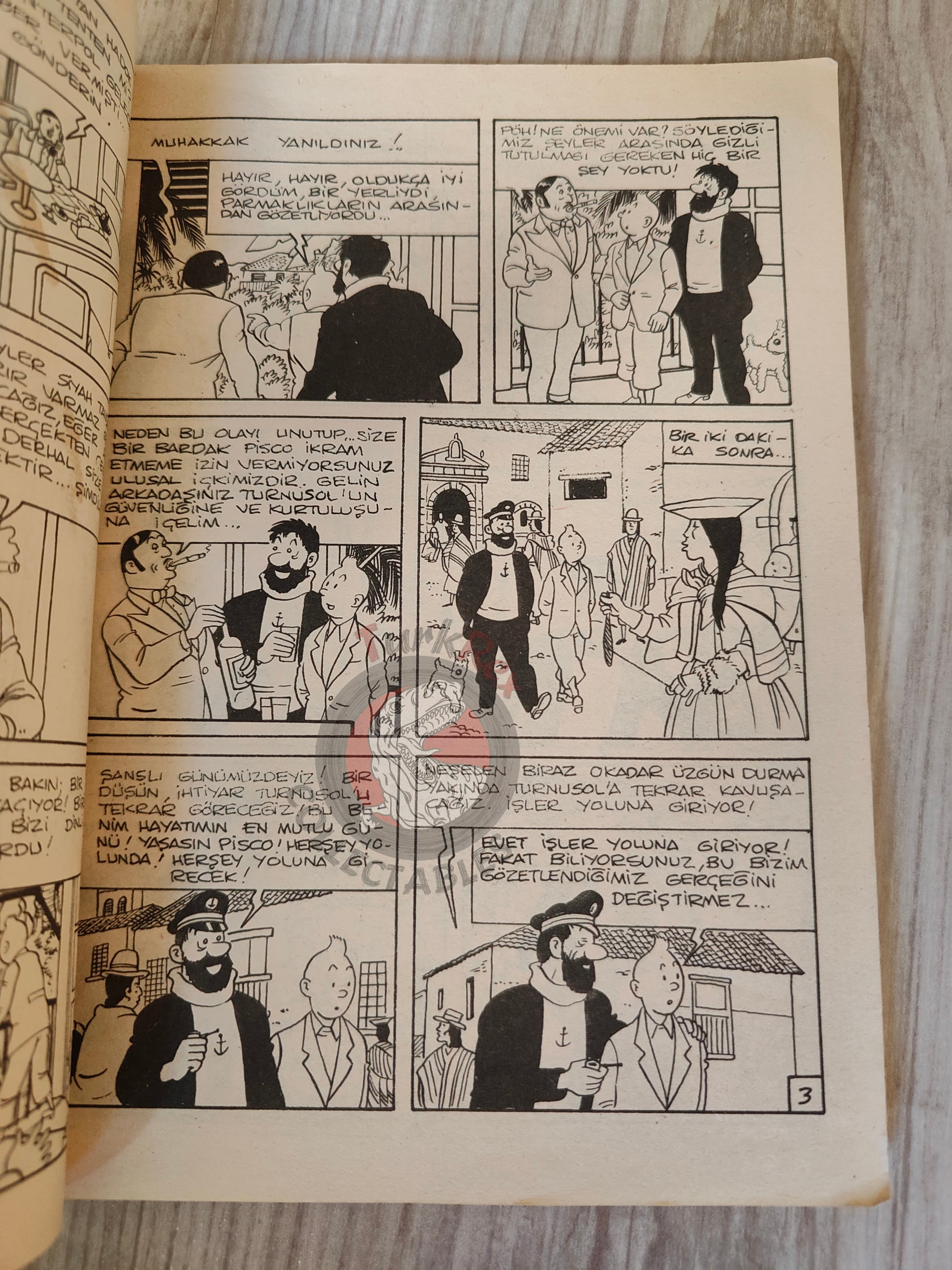Tintin –  Prisoners of the Sun 1980s Turkish Edition Comic Turkey Complete