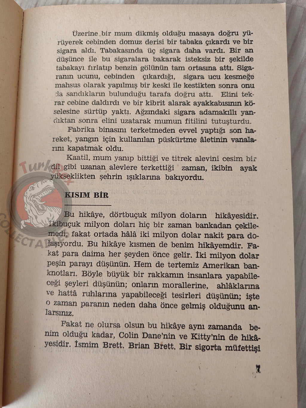 Christopher Monig – The Burned Man 1963 1st Turkish Book Turkey Uniq