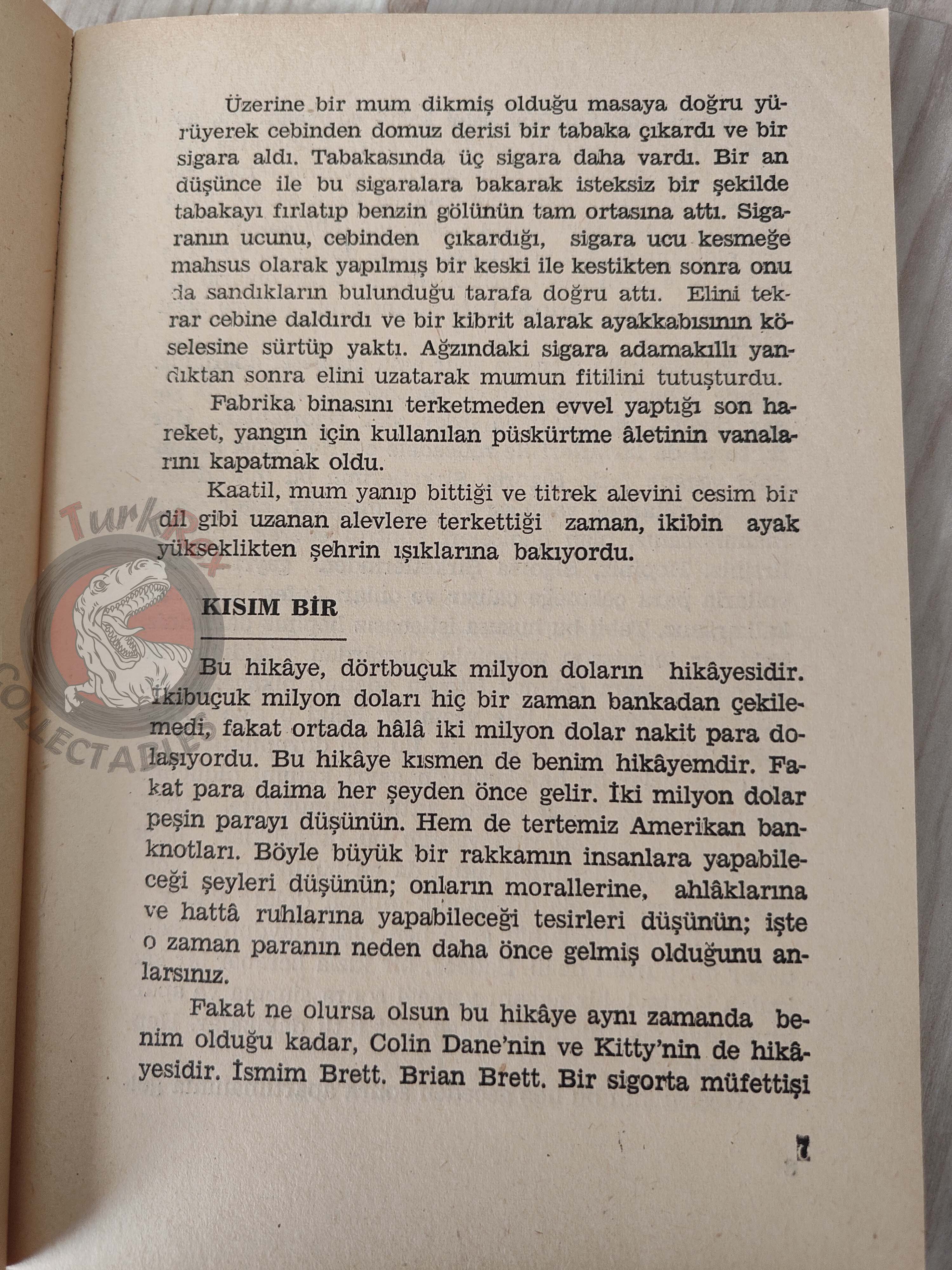 Christopher Monig – The Burned Man 1963 1st Turkish Book Turkey Uniq