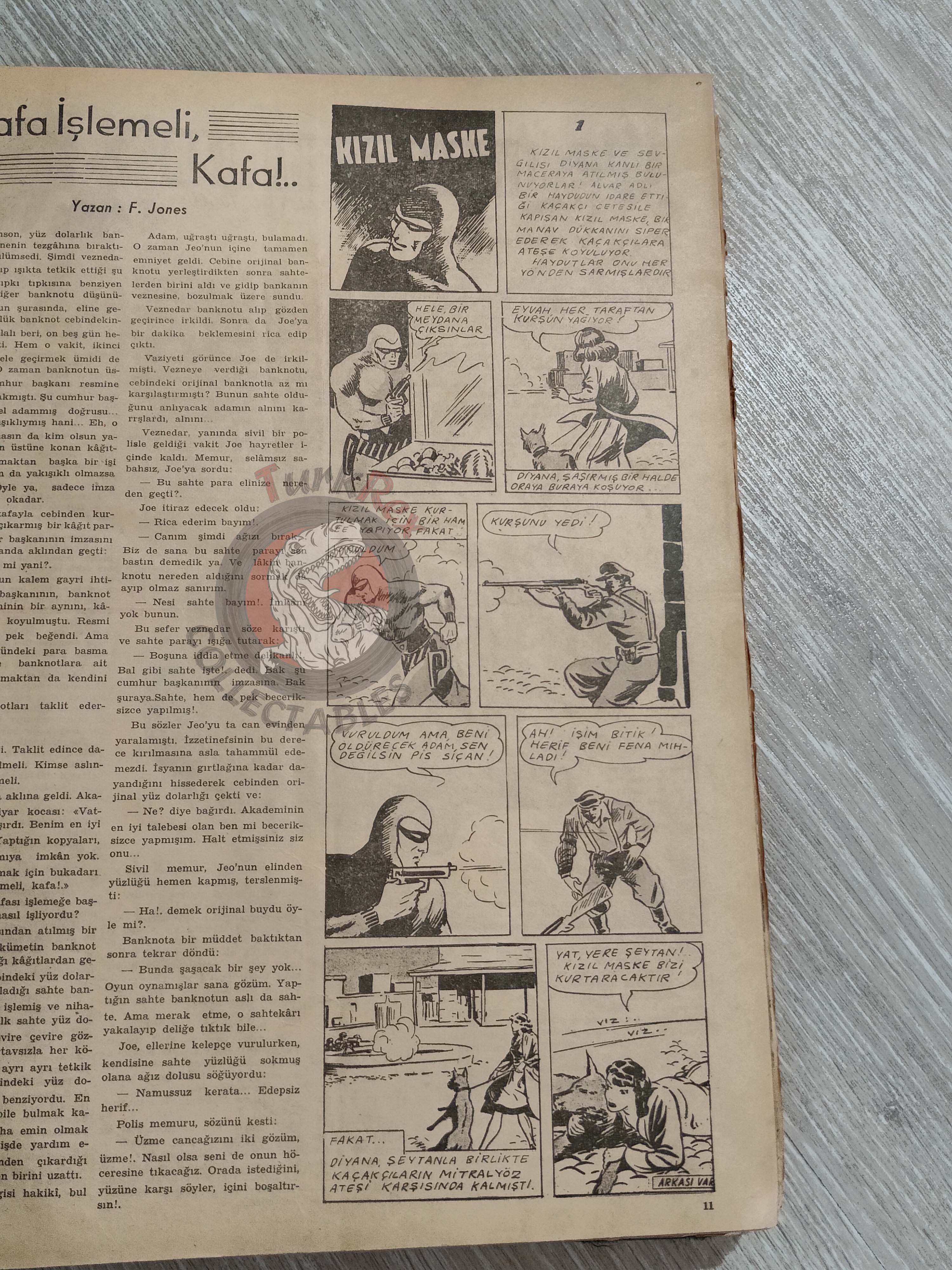 Binbir Roman 1948 The Phantom - The Game of Alvar Complete Story Turkish Comic Mag Turkey