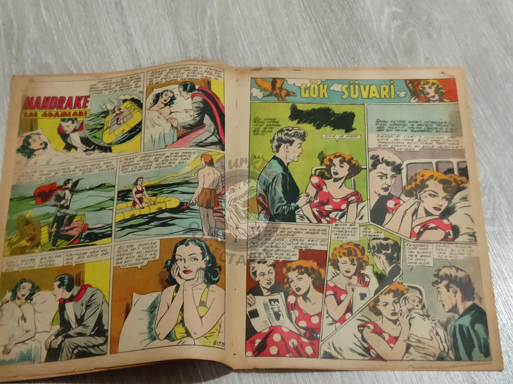 Binbir Roman #104 1950 Victor Hugo 93 - Mandrake Turkish Comic Mag Turkey
