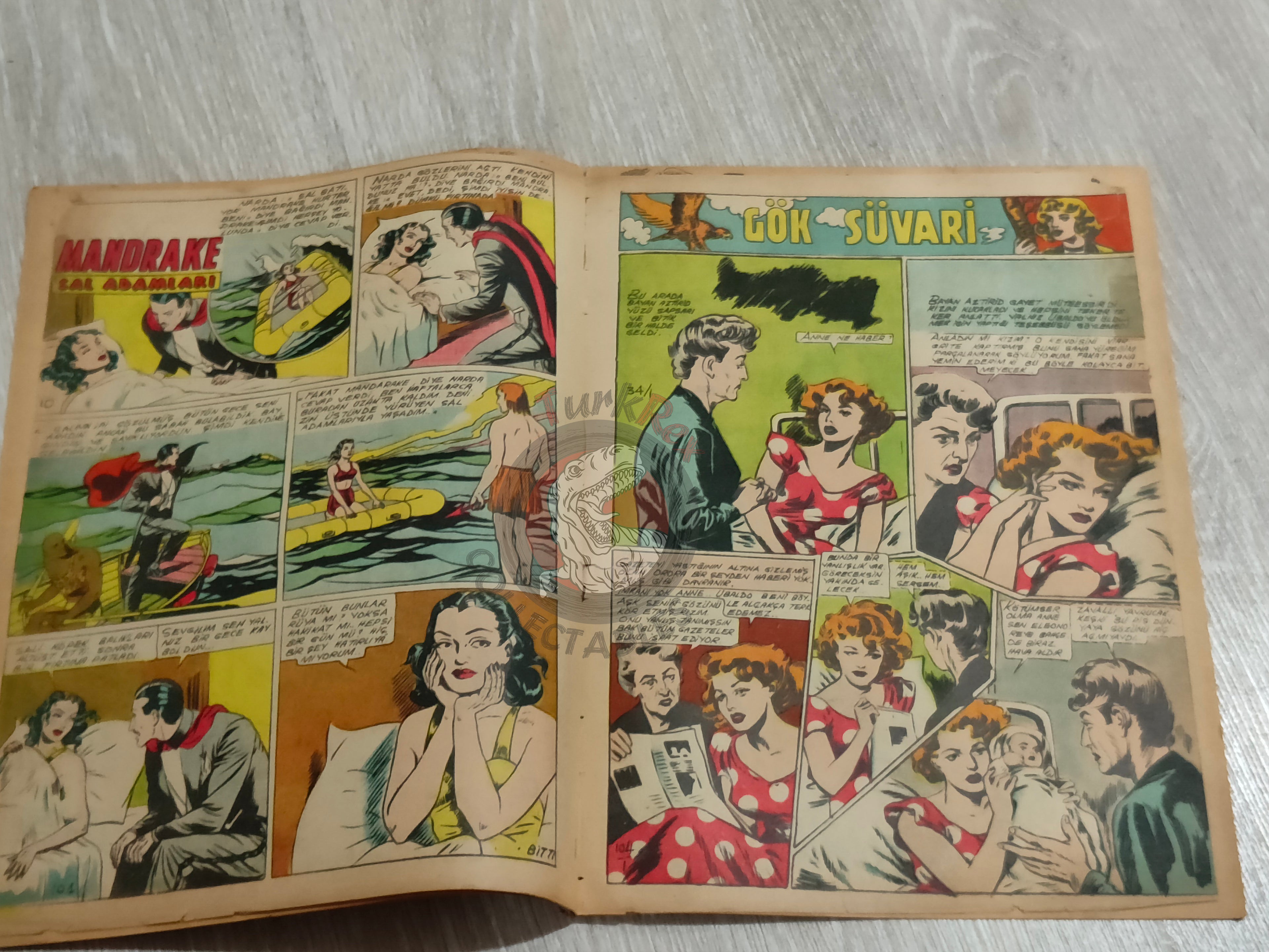 Binbir Roman #104 1950 Victor Hugo 93 - Mandrake Turkish Comic Mag Turkey