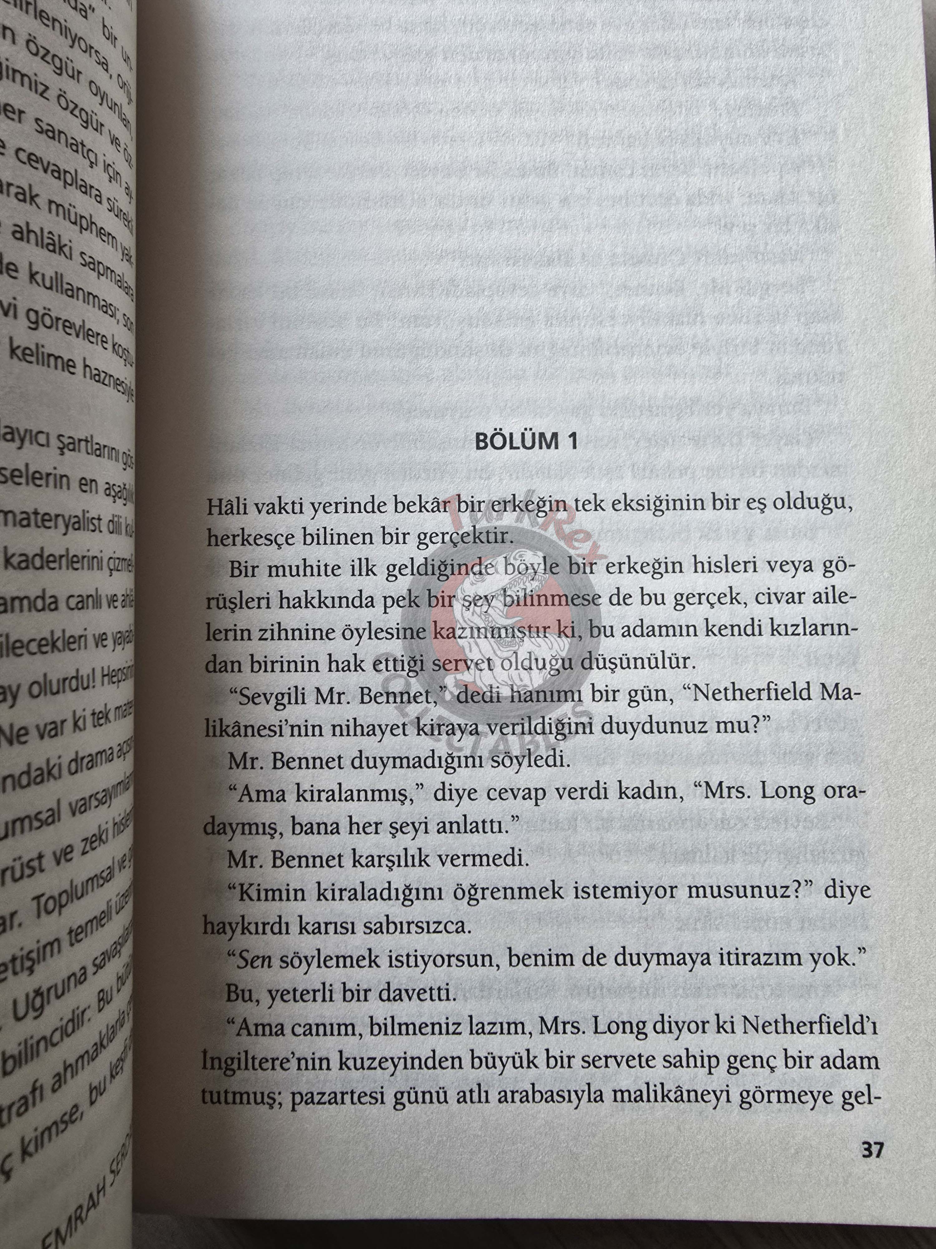 Jane Austen – Pride and Prejudice 2018 Turkish Book Turkey