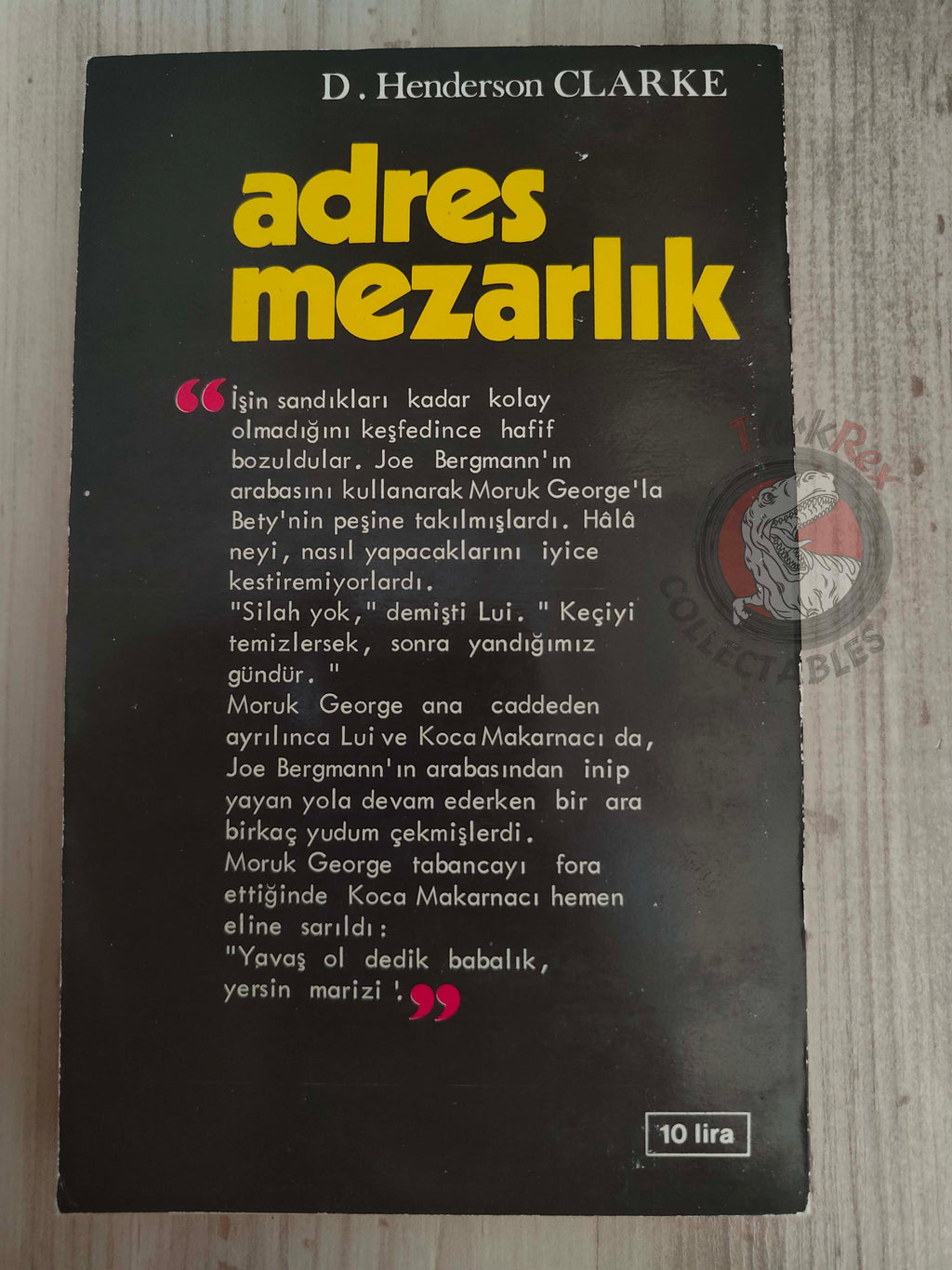 Donald Henderson Clarke – Louis Beretti 1973 1st Turkish Book Turkey