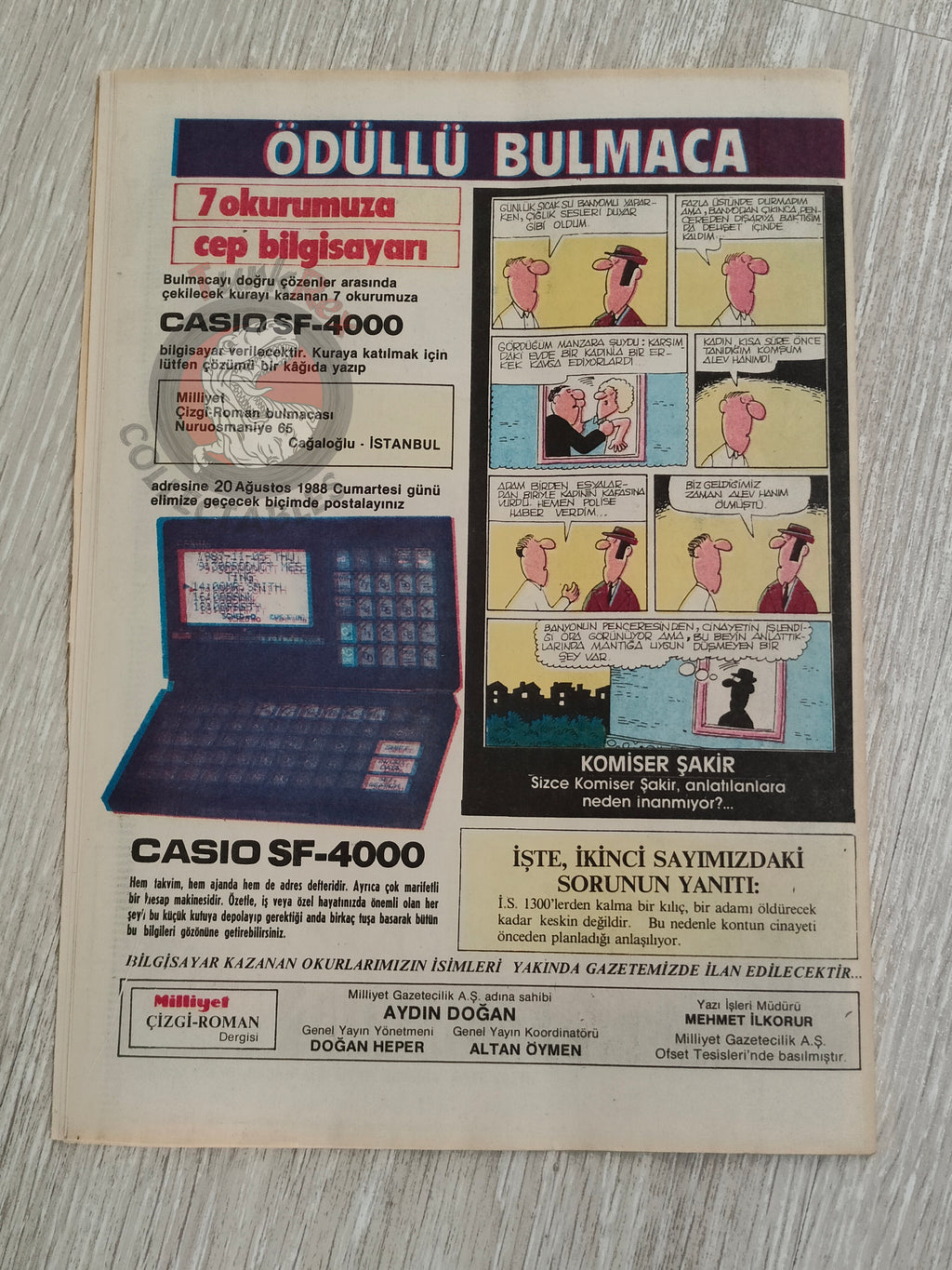 Milliyet Çizgi Roman #4 1988 Turkish Comic Turkey Belle Star Mr. Abernathy Green Force Five