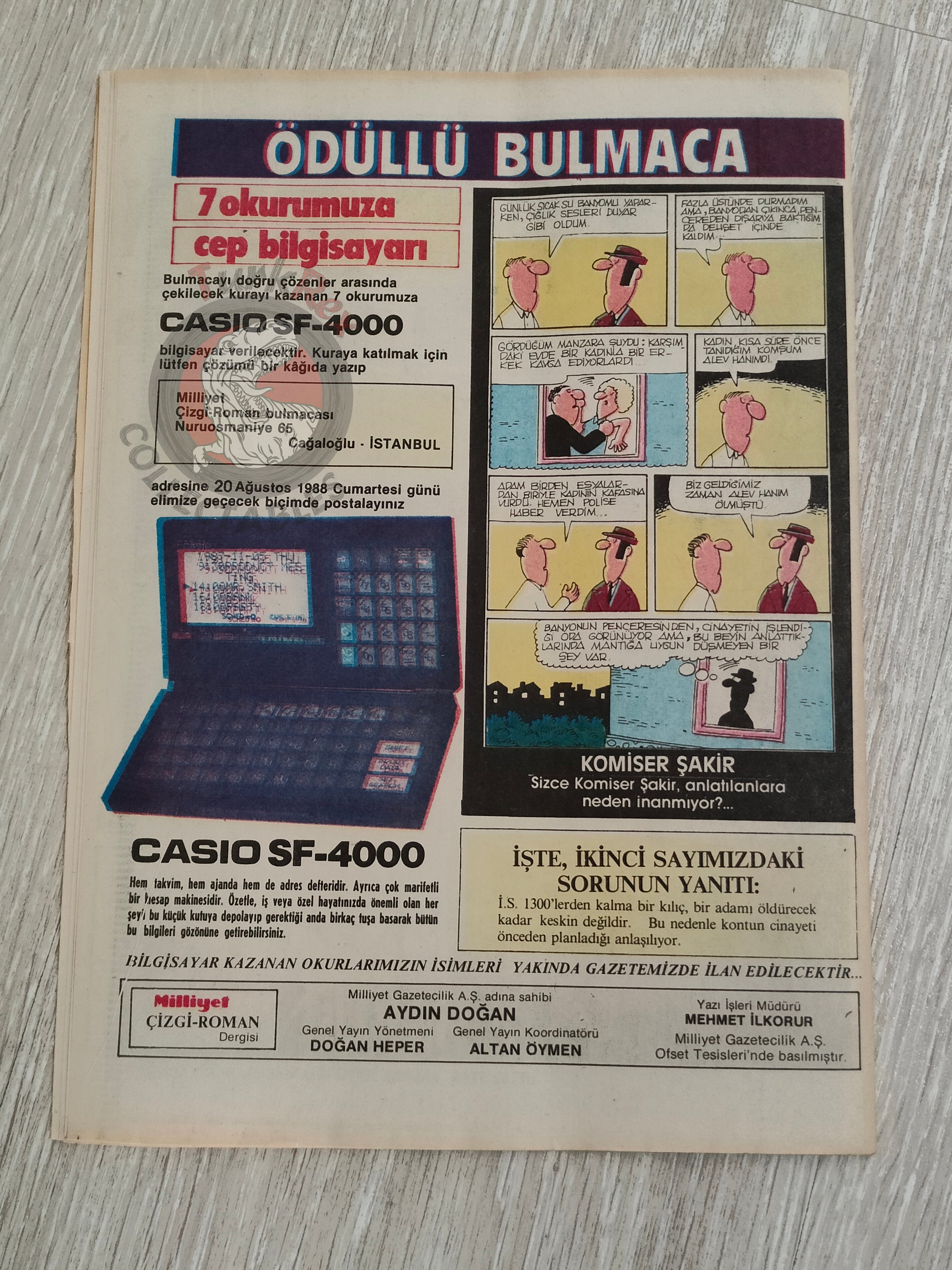 Milliyet Çizgi Roman #4 1988 Turkish Comic Turkey Belle Star Mr. Abernathy Green Force Five