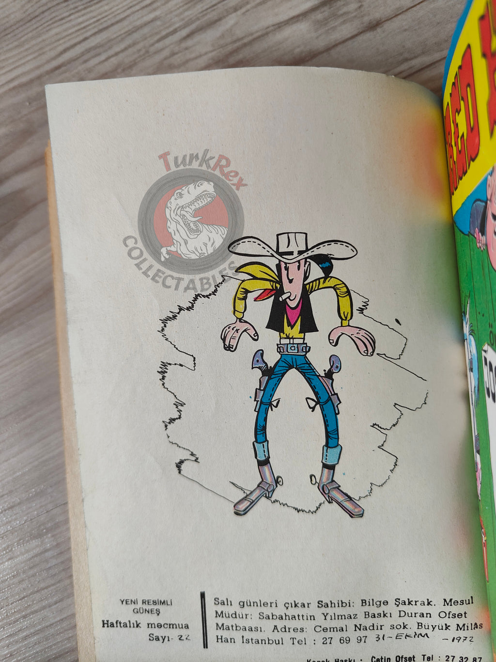 Lucky Luke #8 Contre Joss Jamon 1972 Turkish Comic Turkey Le Vieux Nick Boule et Bill