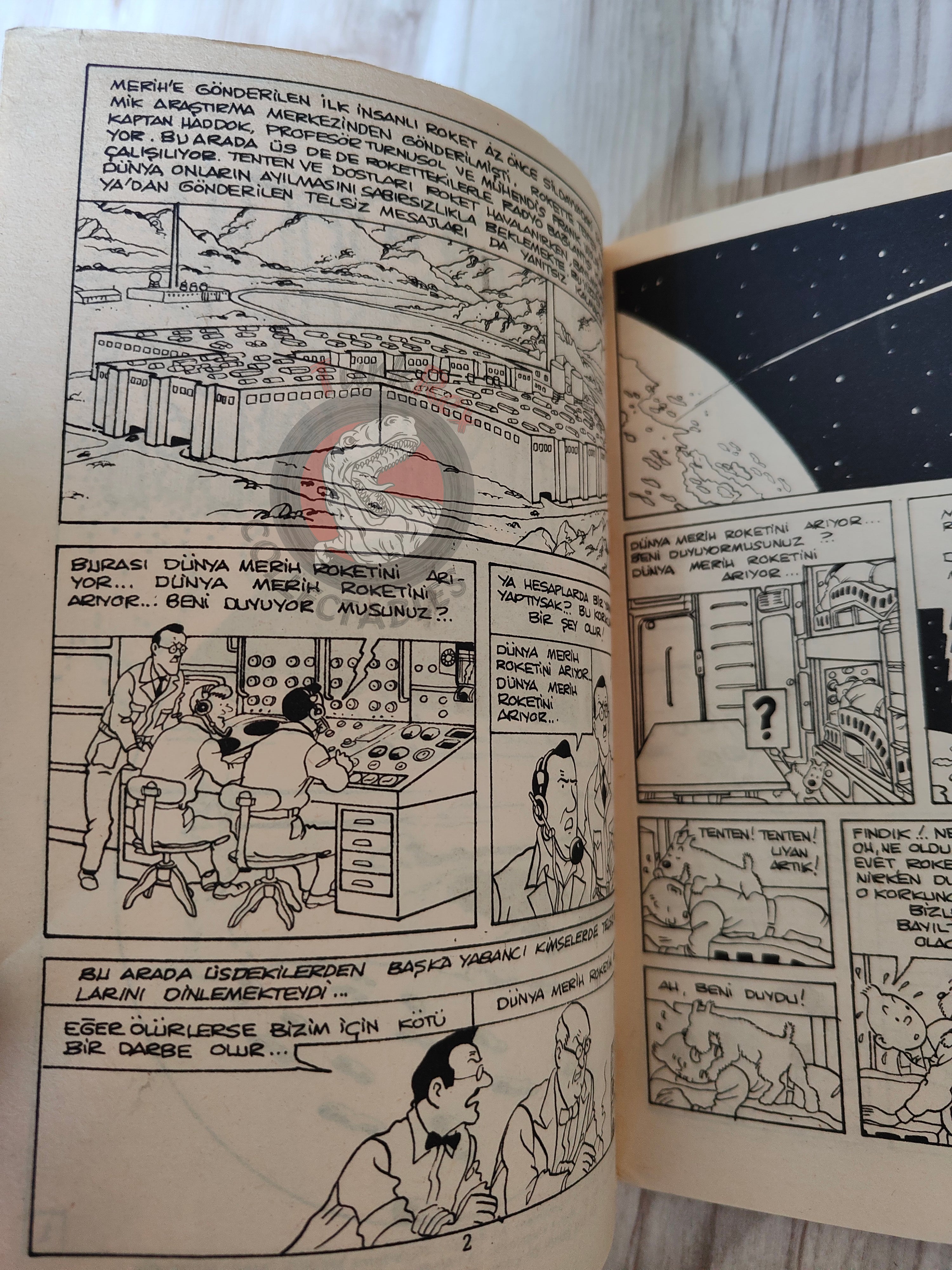 Tintin – Explorers on the Moon early 1980s Turkish Edition Comic Turkey