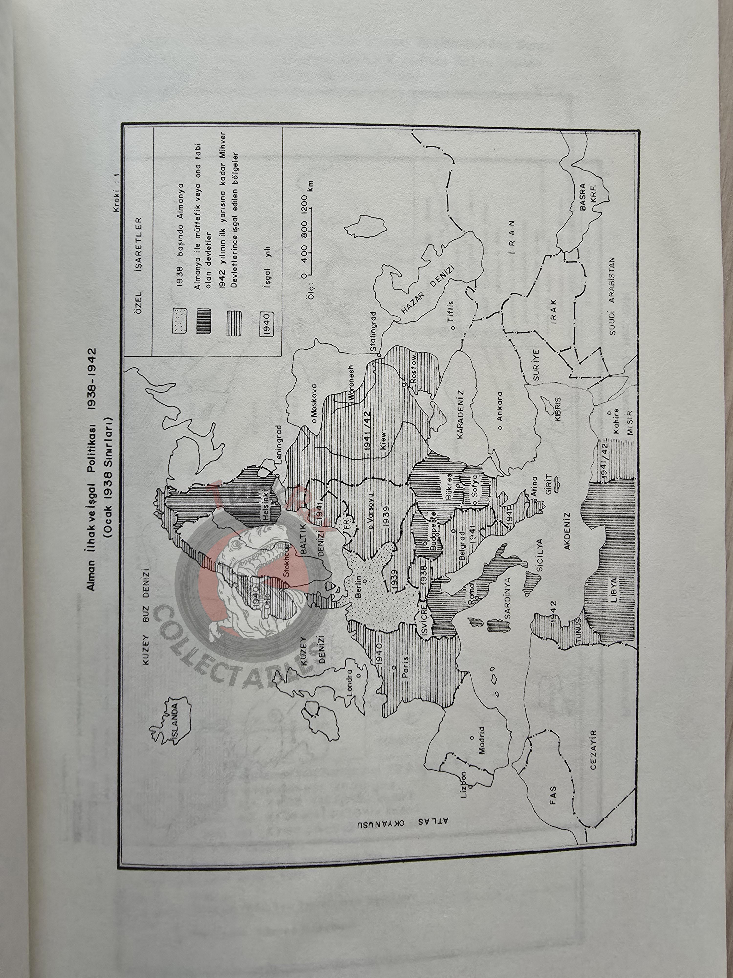 Hans Adolf Jacobsen – World War II with Chronology 1989 Turkish Book Military Maps WW2
