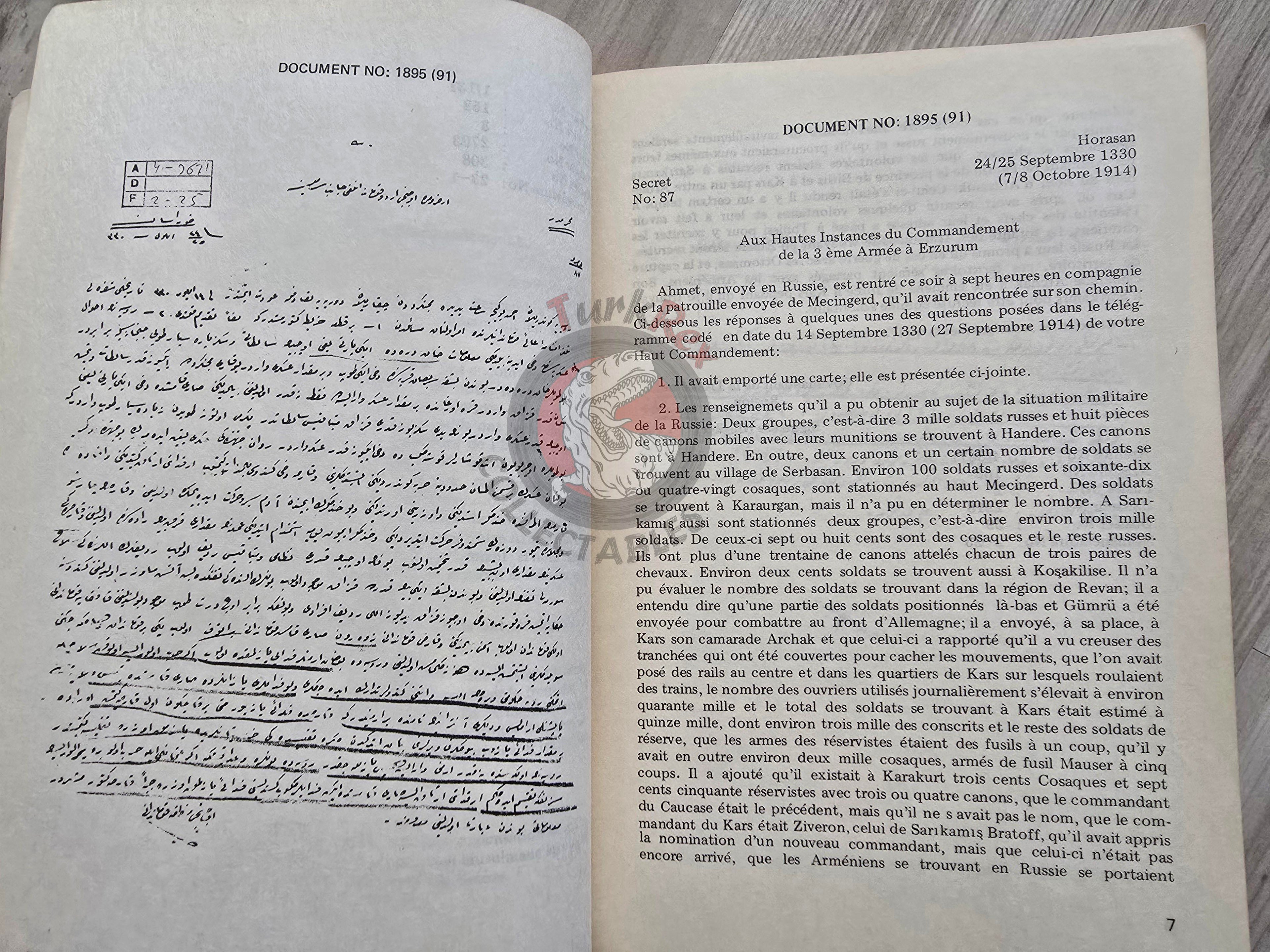 Documents on the Ottoman Armenians 1983 French Book Turkey Armenia Armenian