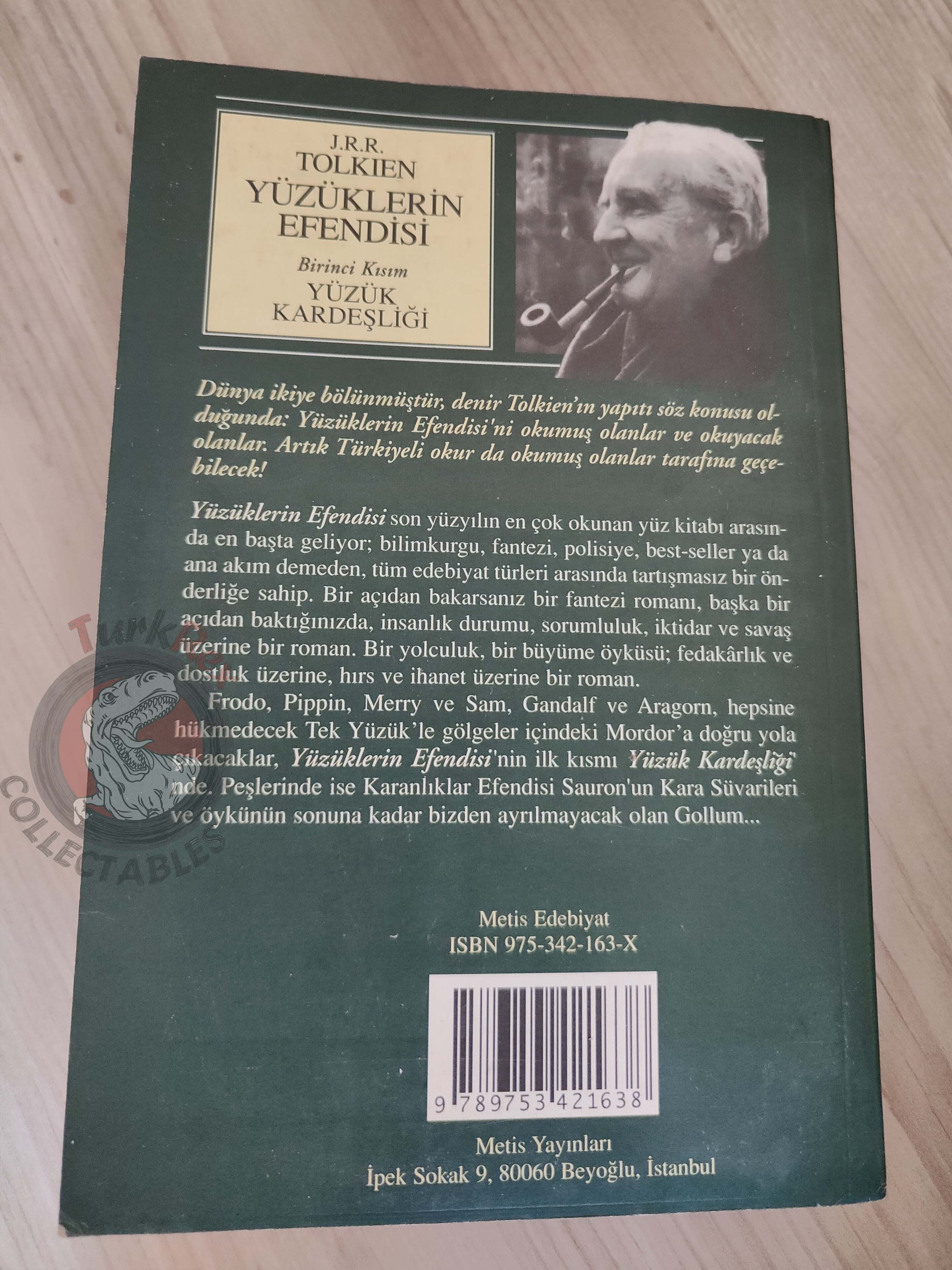 J.R.R. Tolkien – The Lord of the Rings: The Fellowship of the Ring Turkish Book Turkey