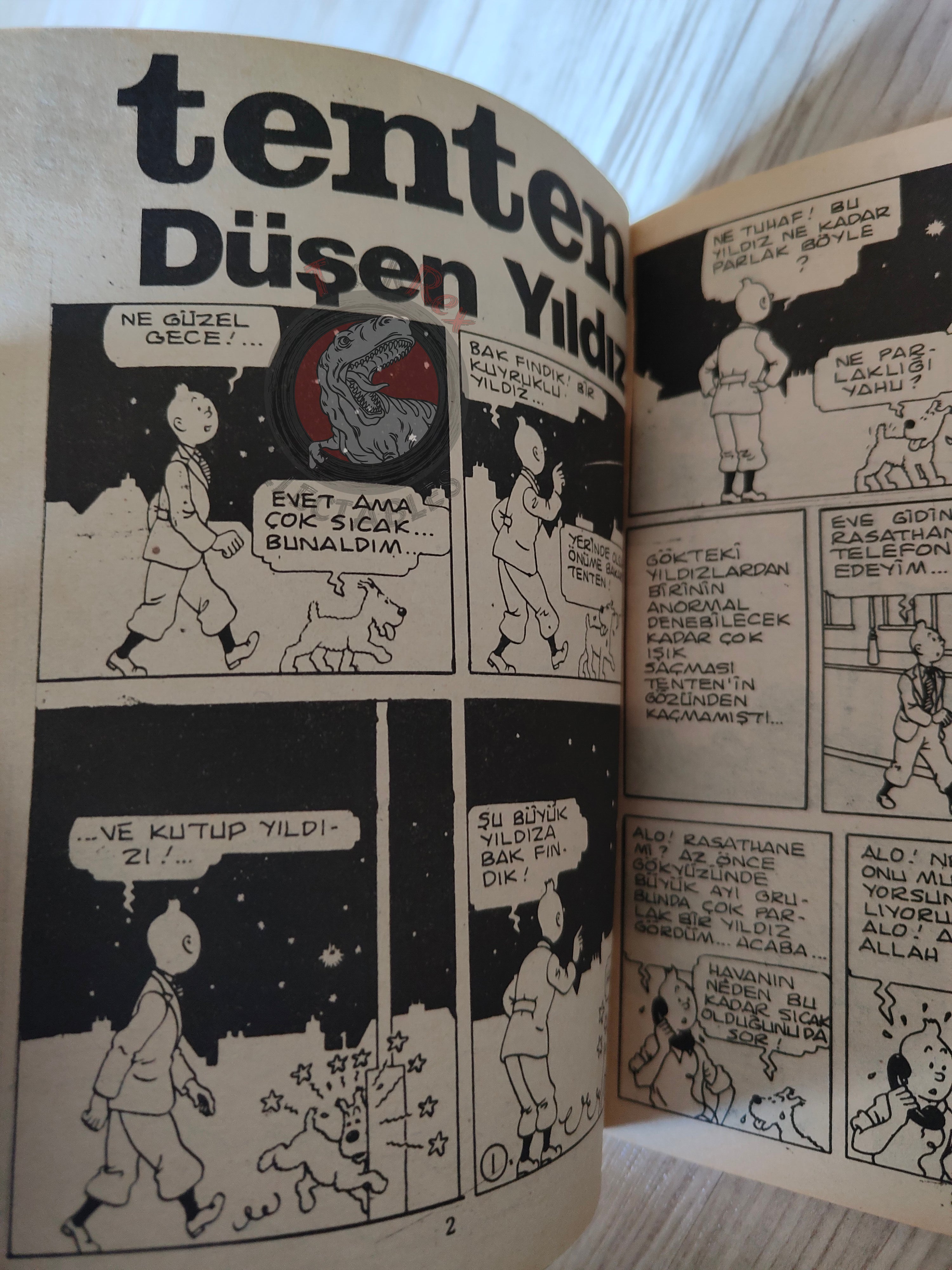 Tintin – The Shooting Star mid 1980s Turkish Edition Comic Turkey 2
