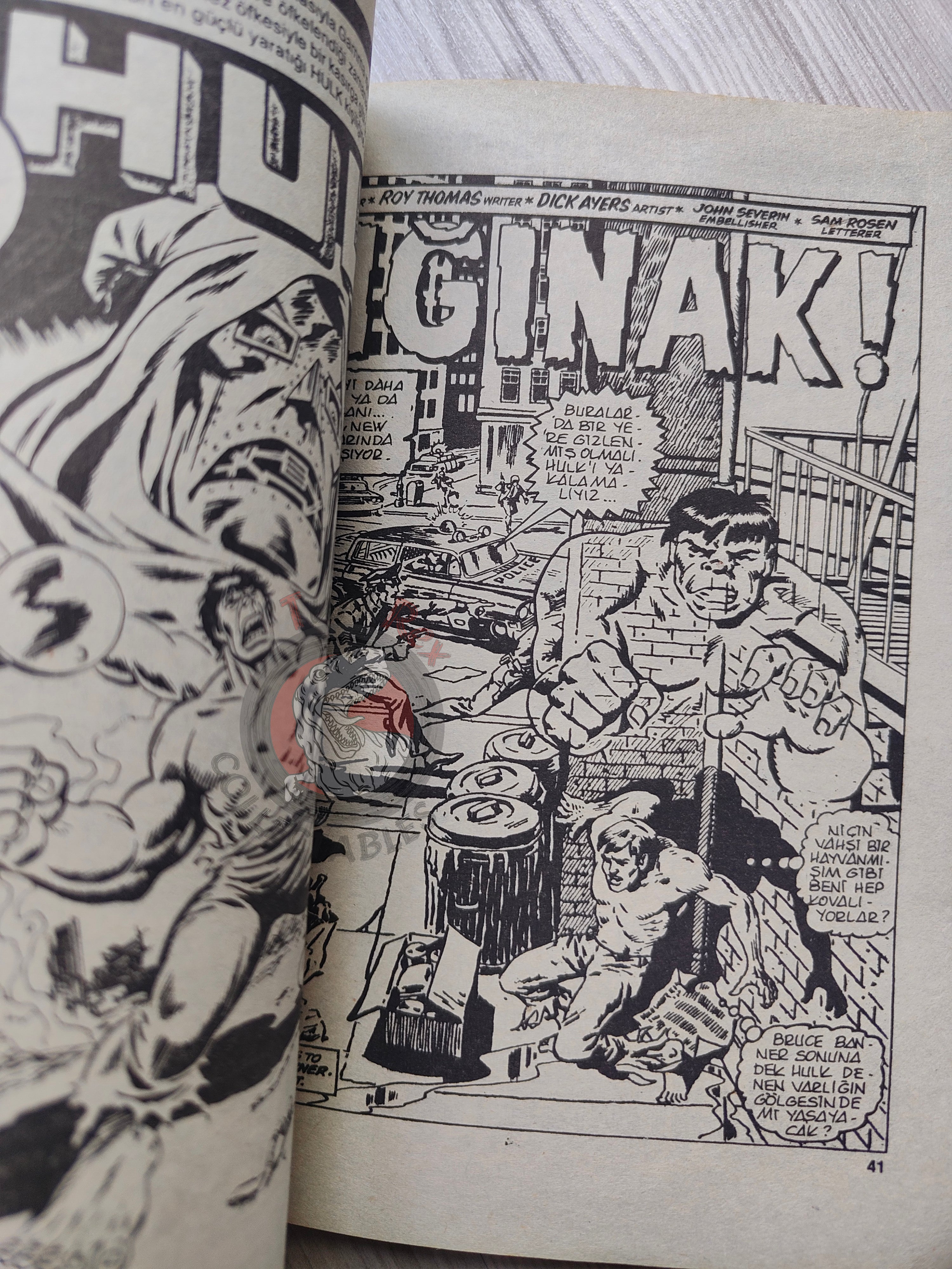 Hulk #3 1987 Turkish Comic Turkey cover #23