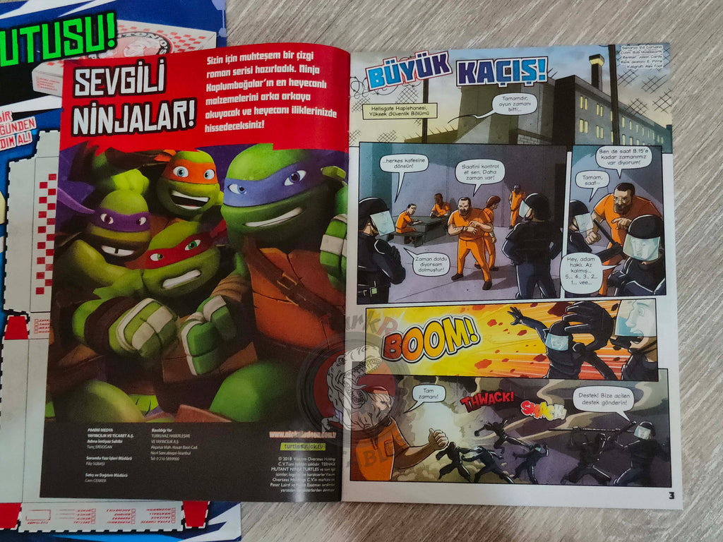 Teenage Mutant Ninja Turtles Magazine 2018 Turkish Comic Turkey TMNT